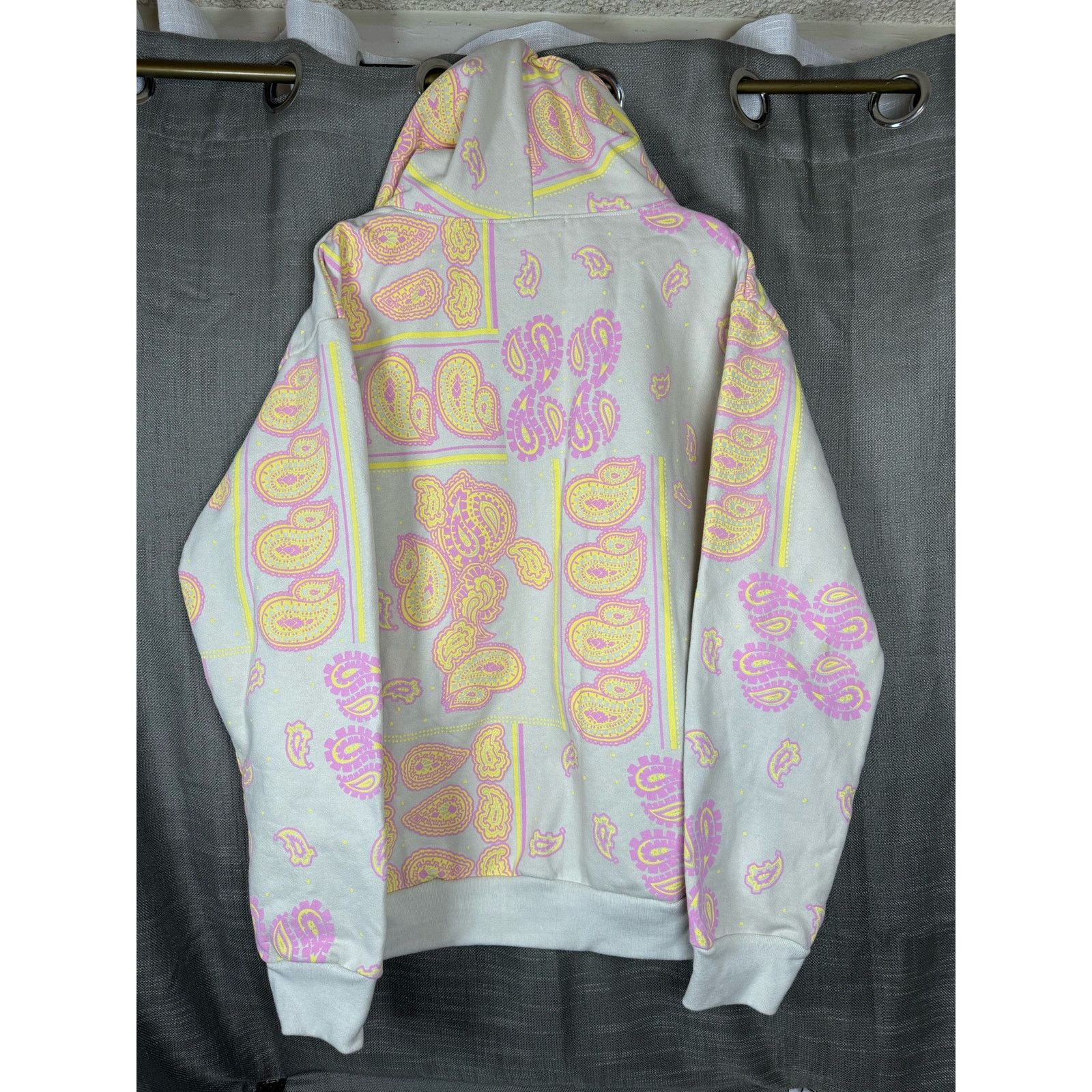 Unknown London Bananas Monkey Pink Yellow Paisley Pullover Hoodie Size L Size US L / EU 52-54 / 3 - 3 Thumbnail