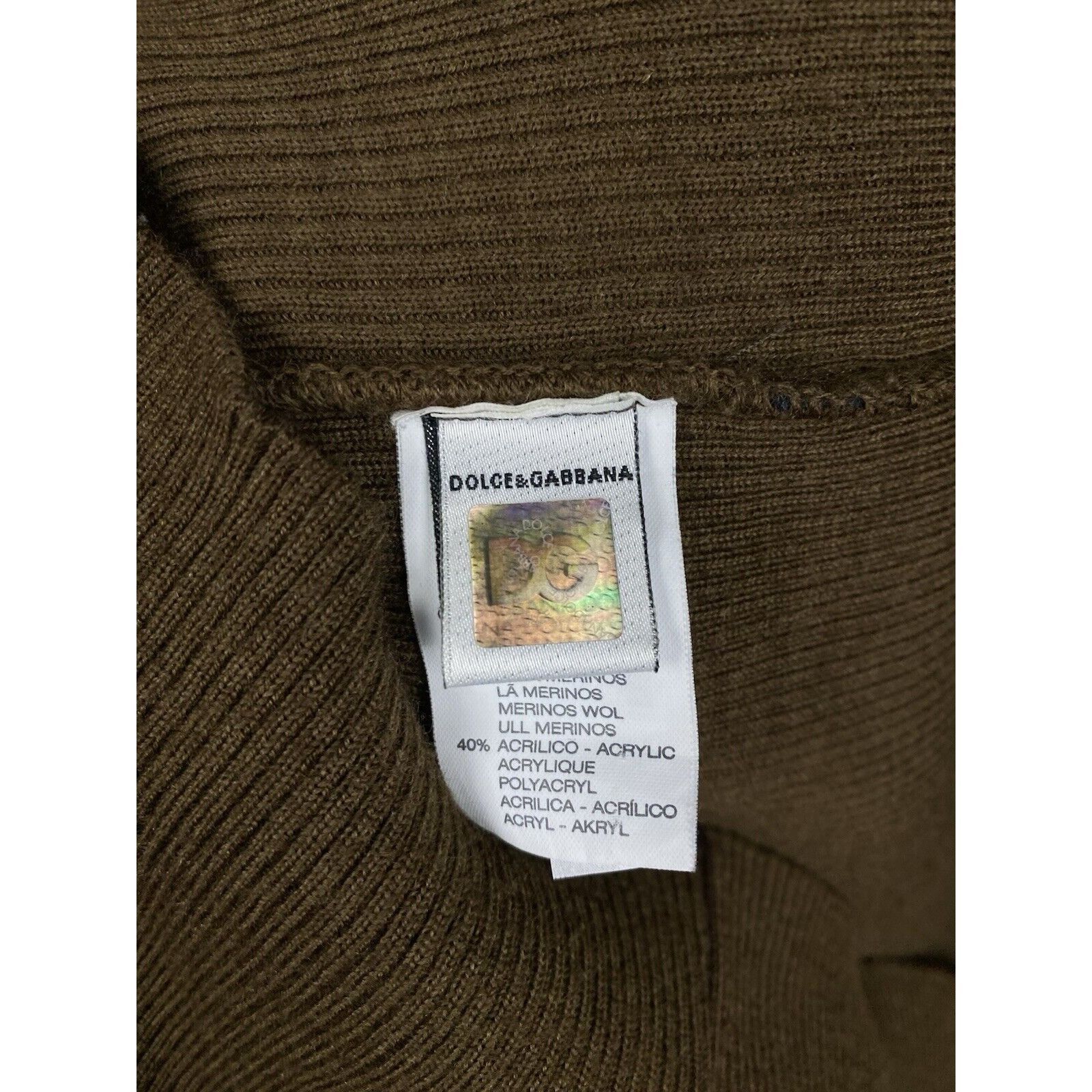 Dolce & Gabbana Dolce&Gabbana VTG Striped Men's Brown Wool Crewneck Sweater Size US L / EU 52-54 / 3 - 11 Thumbnail