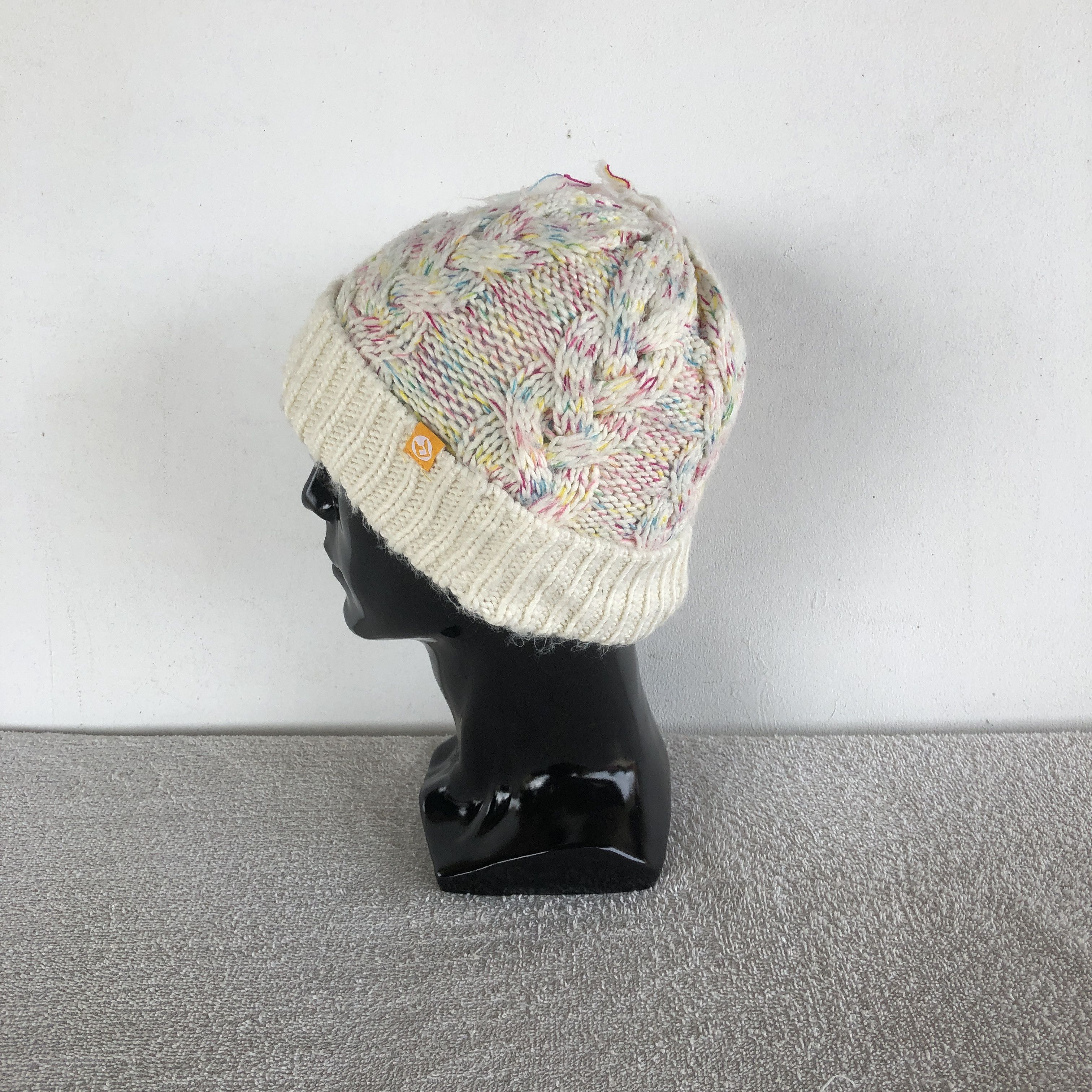 Japanese Brand Vintage Y2K Cable Knit Beanie Snow Caps Hats Size ONE SIZE - 4 Thumbnail