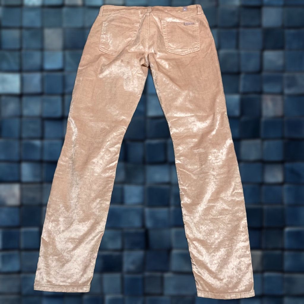 7 For All Mankind 7 For All Mankind Jeans Womens 29 Pink Velvet Mid Rise Skinny 28 In Inseam Size 29" - 1 Thumbnail