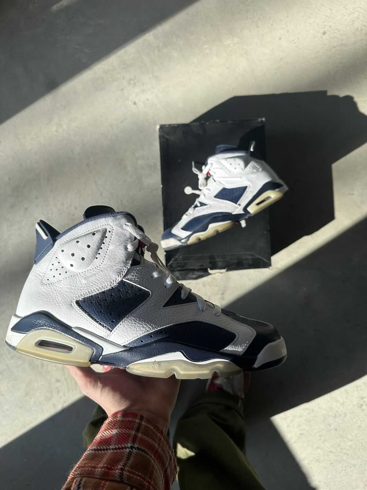 image of Air Jordan 6 Olympic Shoes in White, Men's (Size 11)
