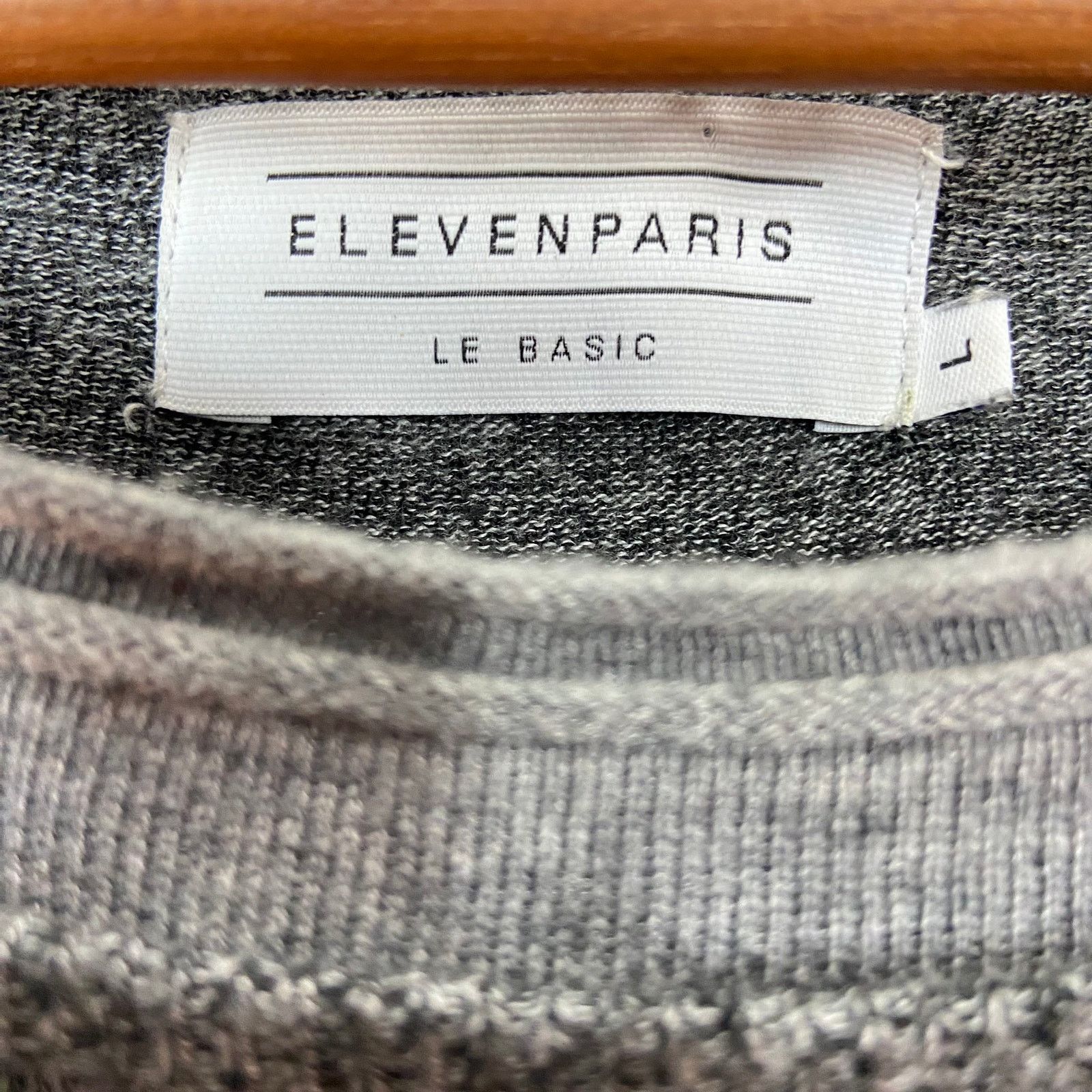Eleven Paris Eleven Paris Le Basic Sweater L Heathered Gray Pullover Size US L / EU 52-54 / 3 - 3 Thumbnail
