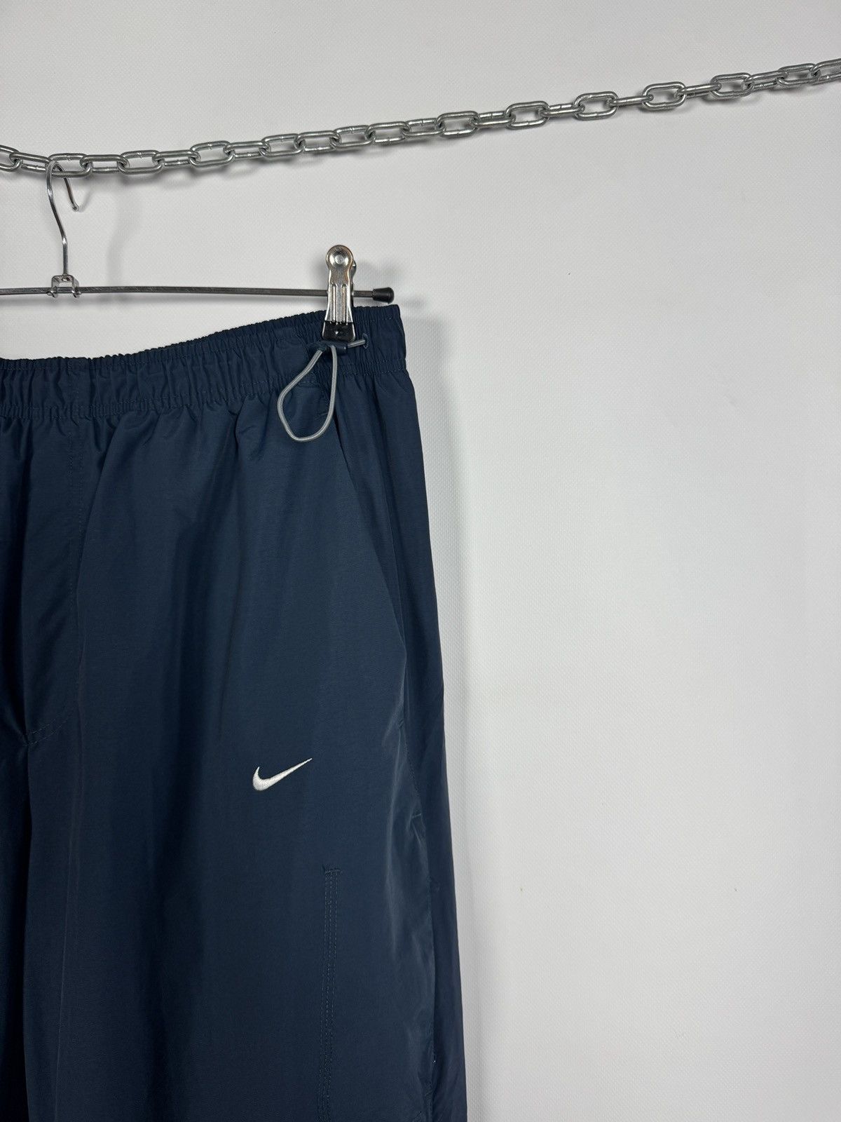 Nike Nike Vintage Track Pants Navy Blue Drawstring Cuffs Y2K XXL Size US 40 / EU 56 - 2 Thumbnail