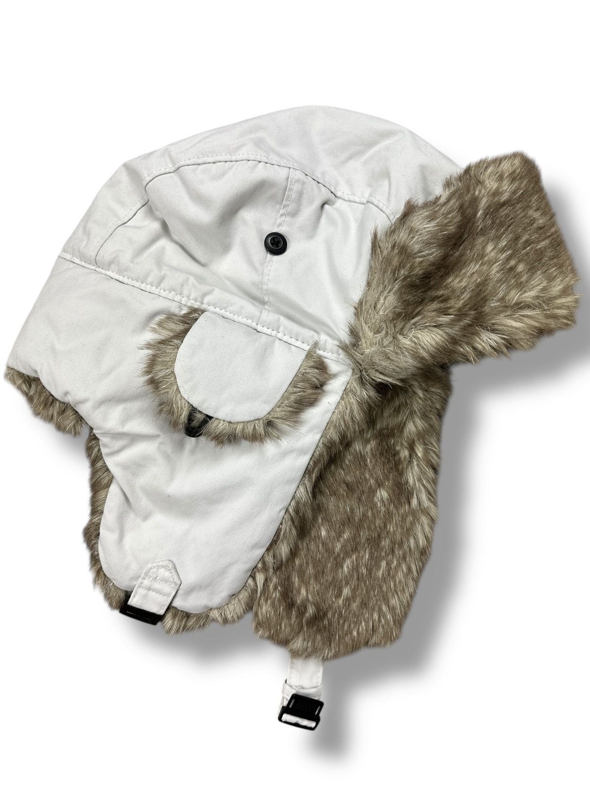 Napapijri Napapijri White Trapper Hat Winter Pilot Aviator Ushanka OS Size ONE SIZE - 6 Thumbnail