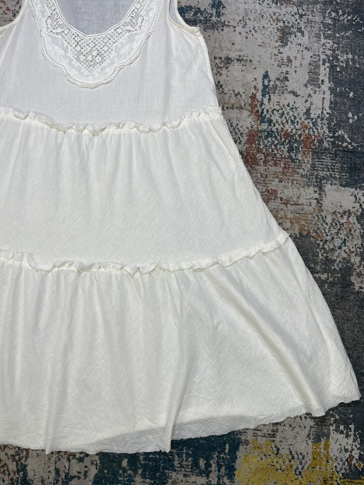 Ne-Net Issey Miyake Ne-Net Crochet Lace Neckline Tiered Dress Size XS / US 0-2 / IT 36-38 - 4 Thumbnail