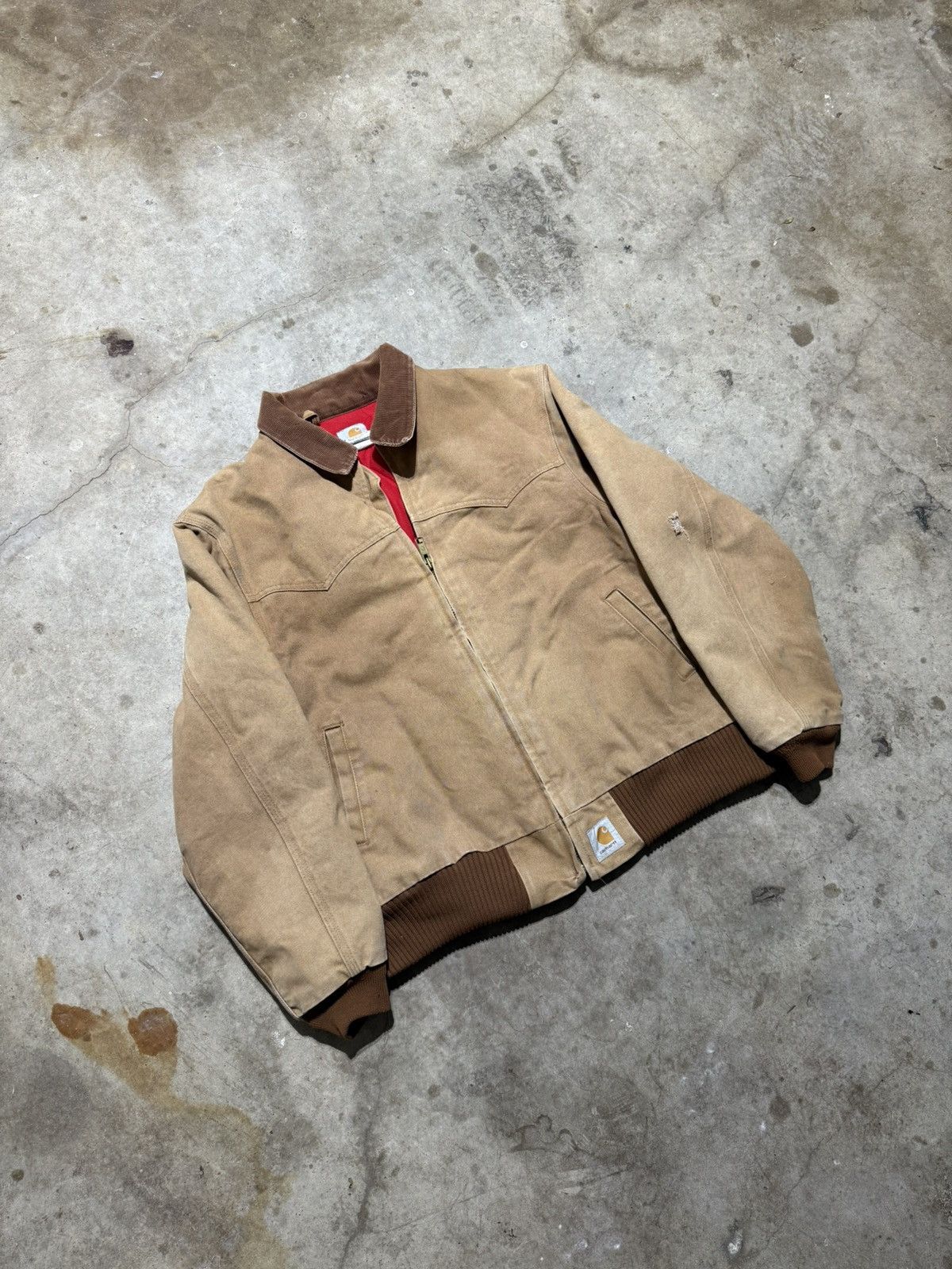 Carhartt 1993 Brown Carhartt Santa Fe Jacket J13 Size US XL / EU 56 / 4 - 1 Thumbnail