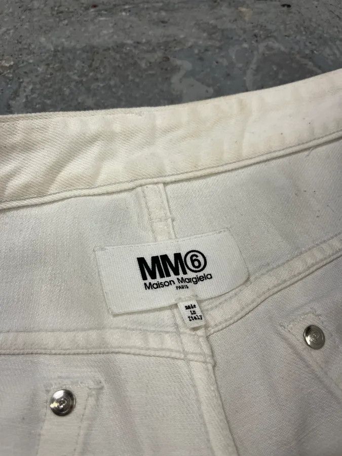 AW2018 Maison Margiela Silver Astro White Jeans