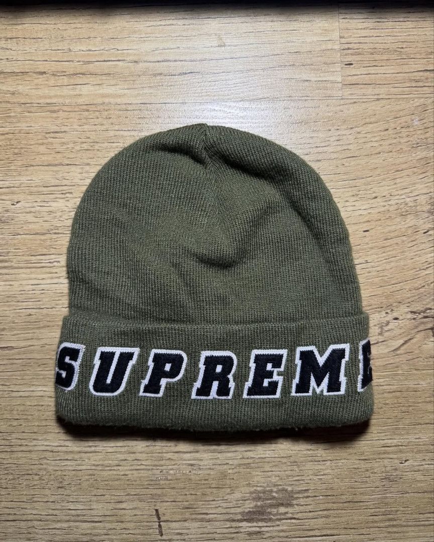 帽子 Supreme Tag Beanie Olive / Art Dealer Supreme FW25 Tag Graffiti Graphic Logo Beanie Olive Green