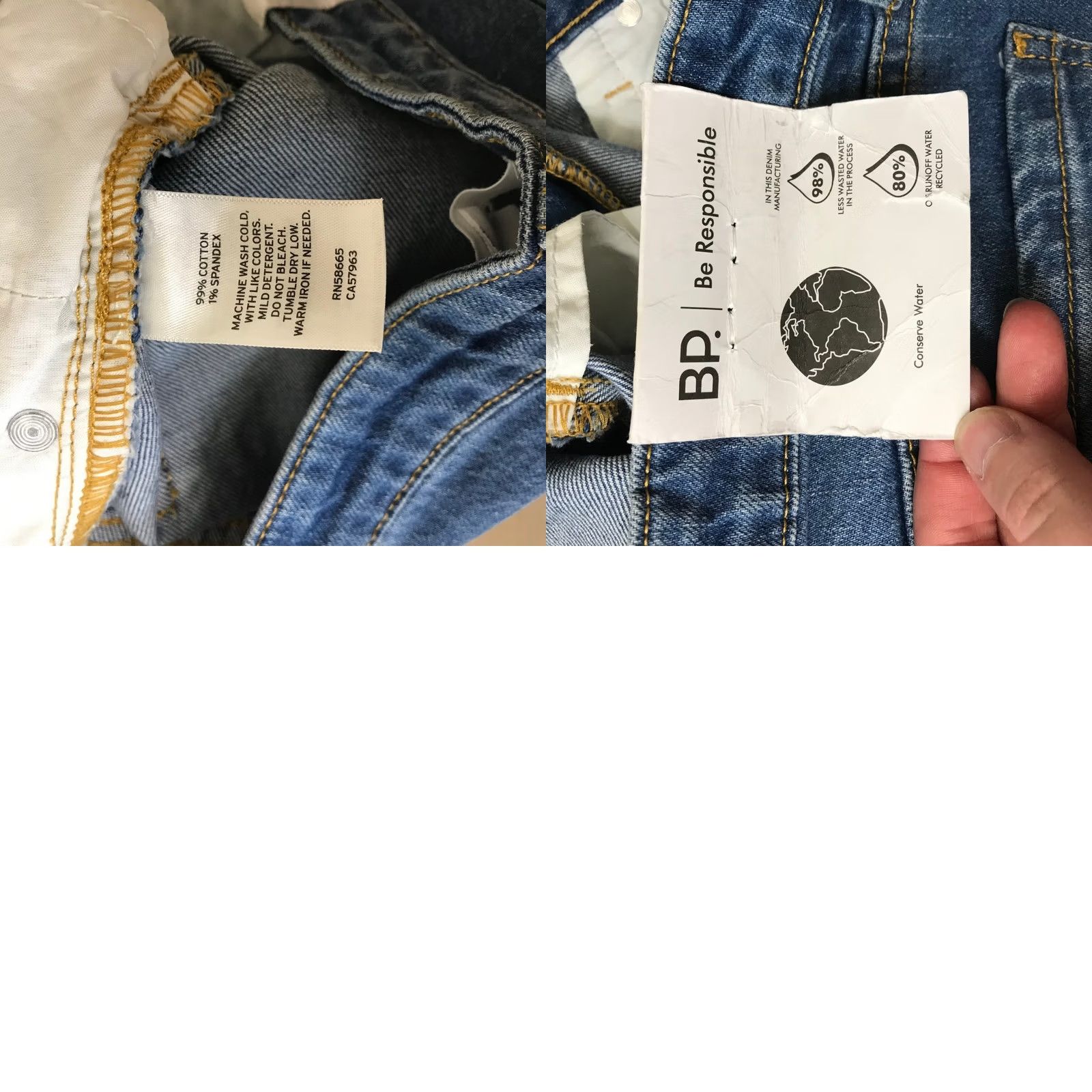 Vintage BP Women Medium Wash High Rise Mom Jeans Tapered Leg Blue Size 32 RN58665 Size 24" / US 00 / IT 34 - 8 Thumbnail