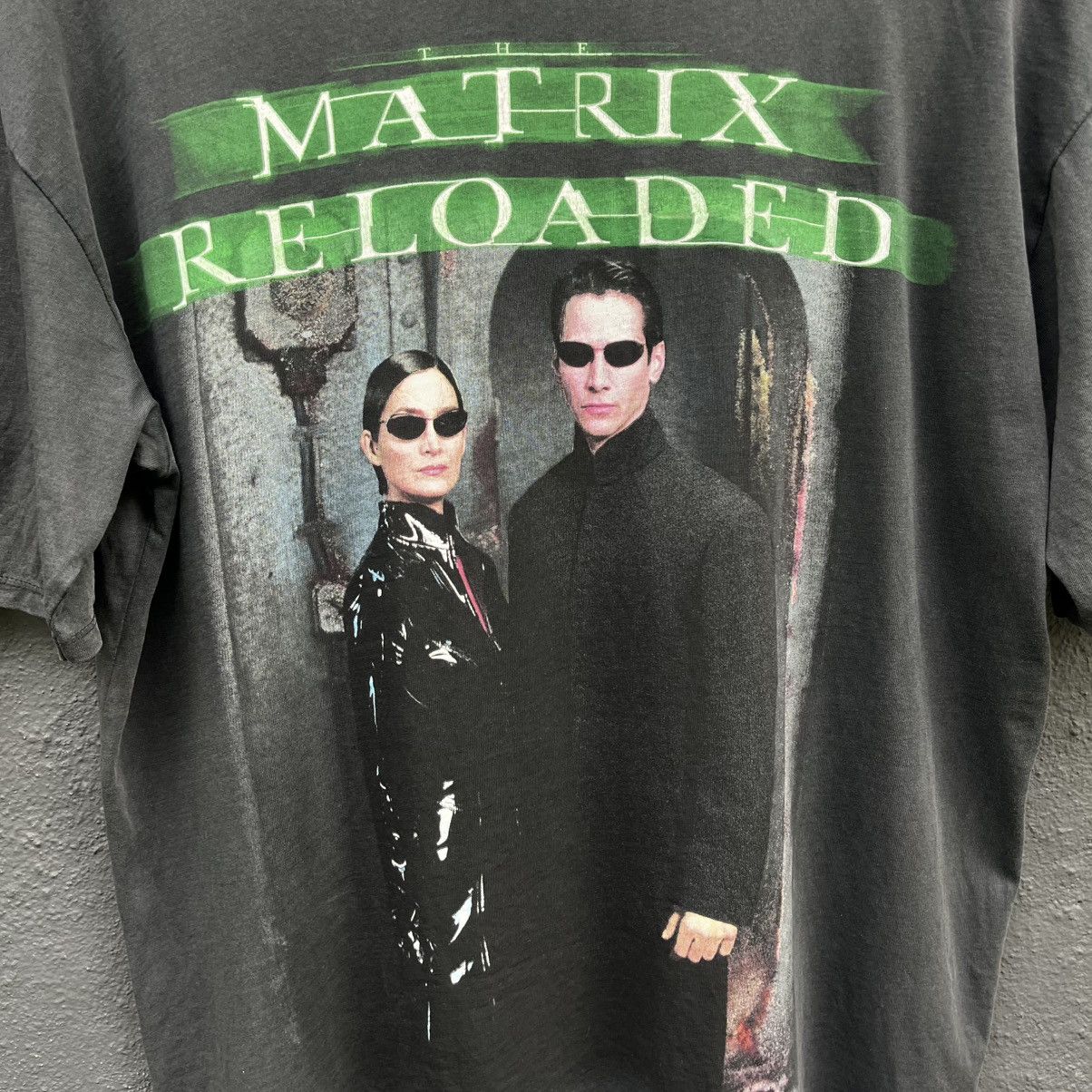 Vintage Thrashed Faded The Matrix Reloaded Movie Tee Size US L / EU 52-54 / 3 - 2 Thumbnail
