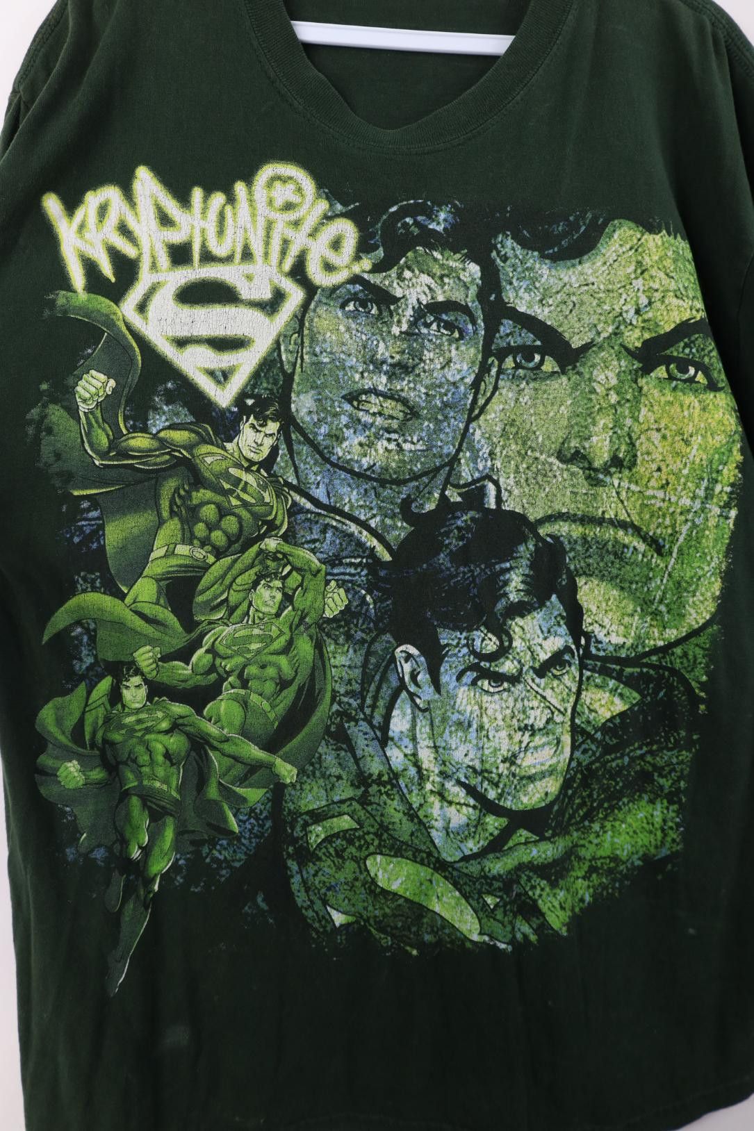 Vintage Vintage Y2K DC Comics Kryptonite Superman T-Shirt Green Size US L / EU 52-54 / 3 - 8 Thumbnail