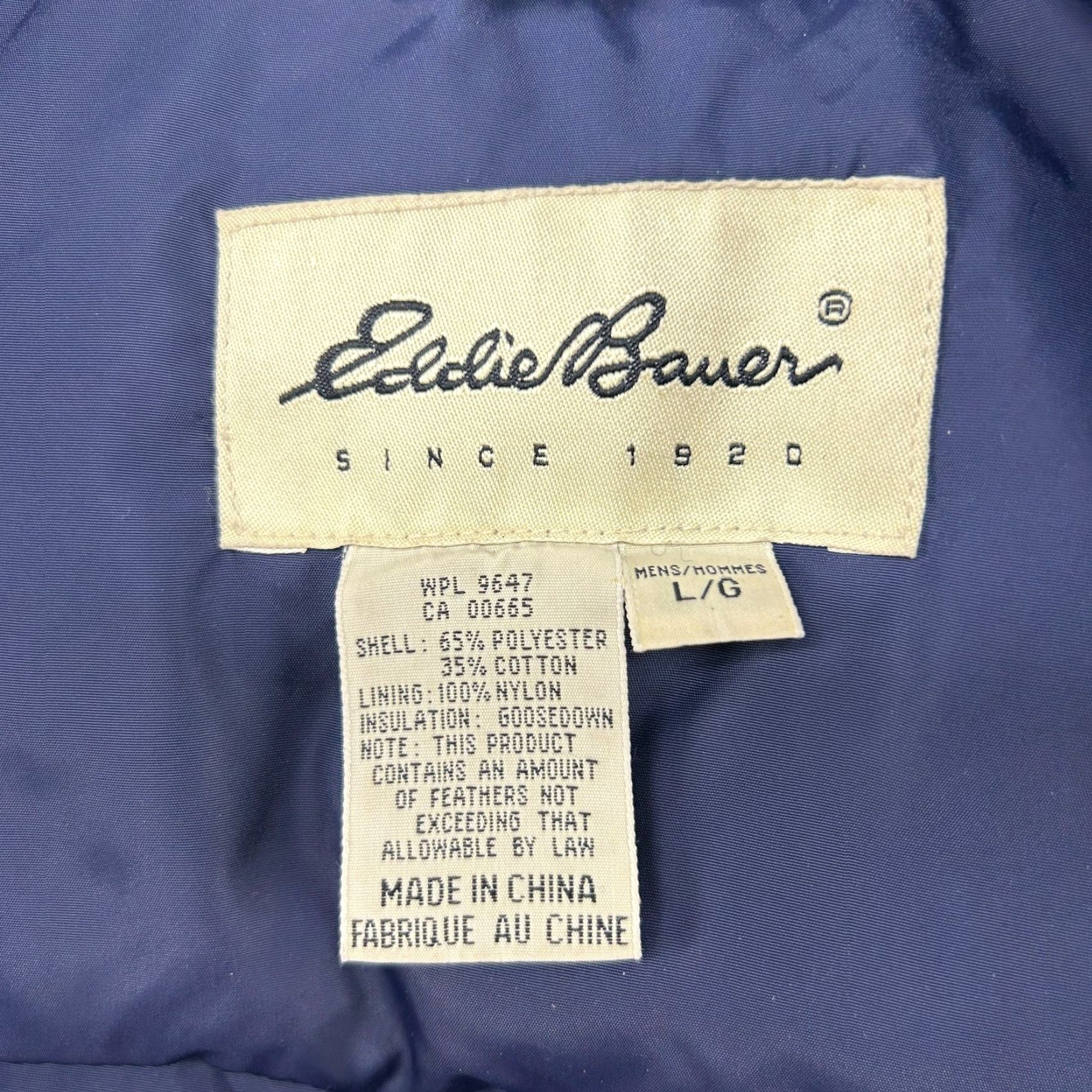 Eddie Bauer VINTAGE Eddie Bauer Jacket Mens L Green Puffer Hooded Goose Down Ridge Line 90s Size US L / EU 52-54 / 3 - 7 Thumbnail