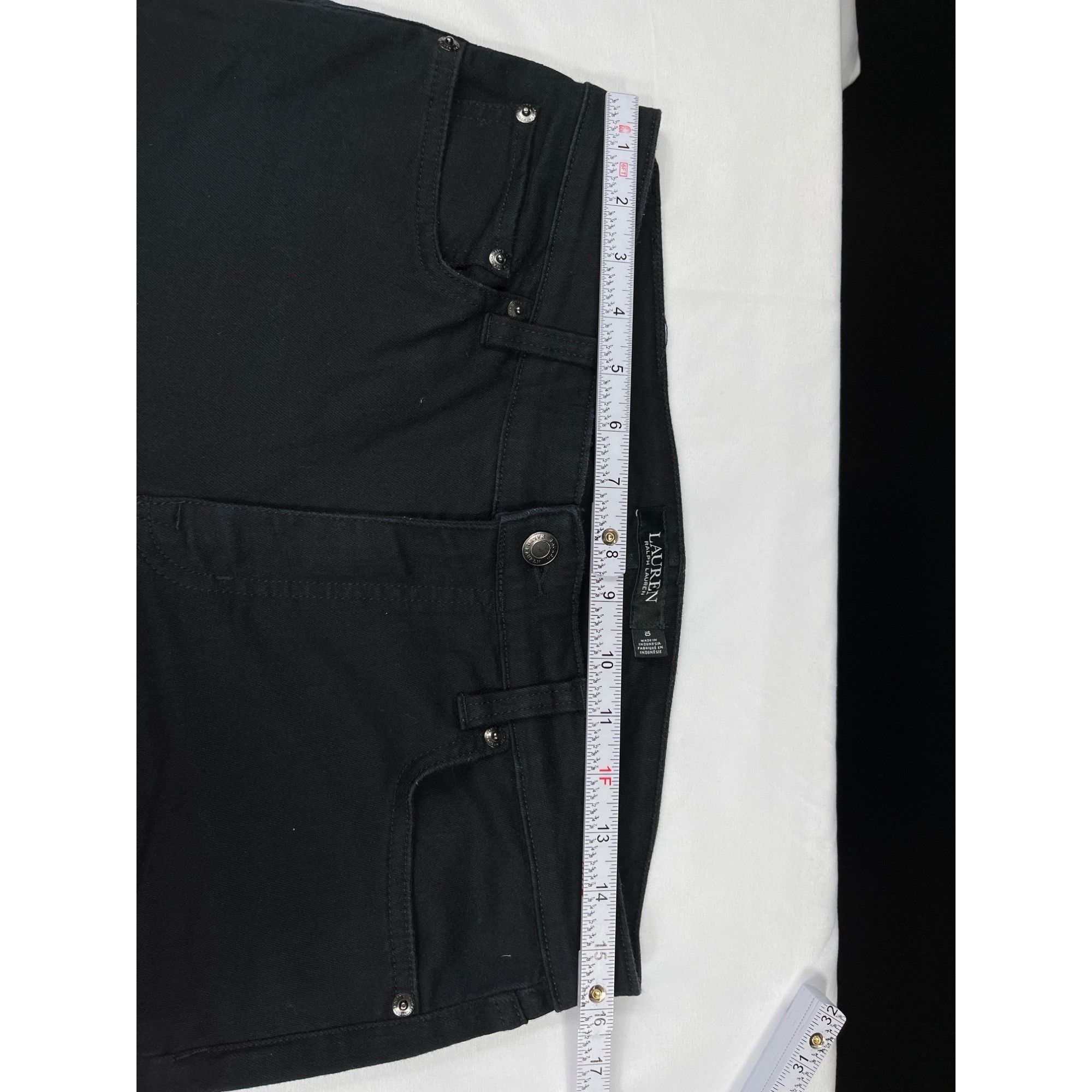 Lauren Ralph Lauren Lauren Ralph Lauren SKU 7886 Womens Black Straight Leg Pants Size 32" / US 10 / IT 46 - 3 Thumbnail