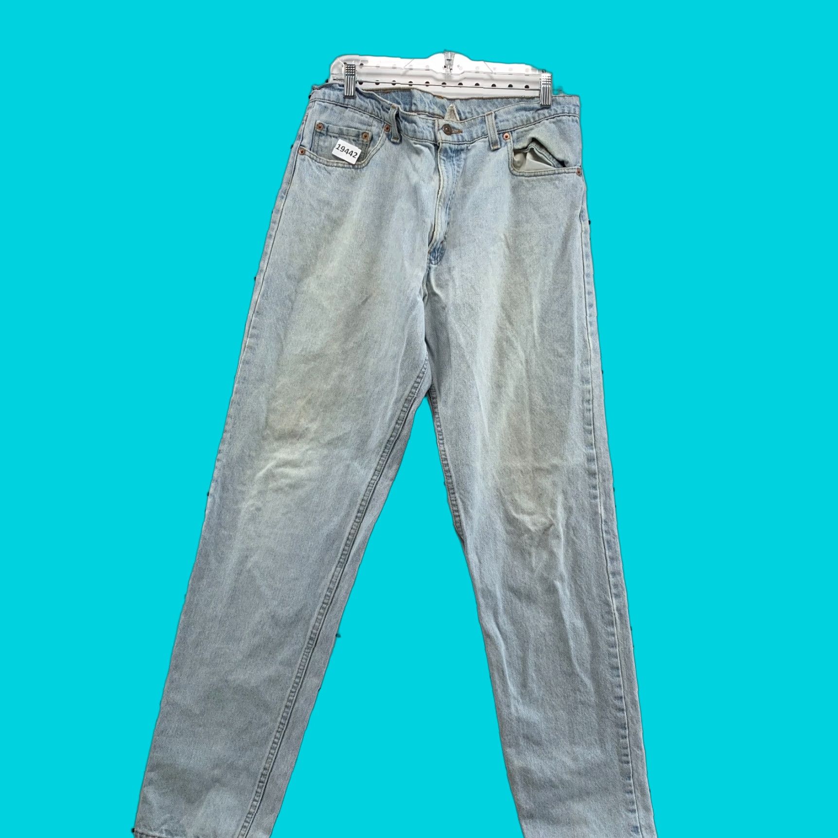 Levi's VINTAGE Levi's Jeans 550 Denims Light Wash Relaxed Fit Tapered 34x35 Men Regular Blue 90s Mens Size US 34 / EU 50 - 1 Thumbnail