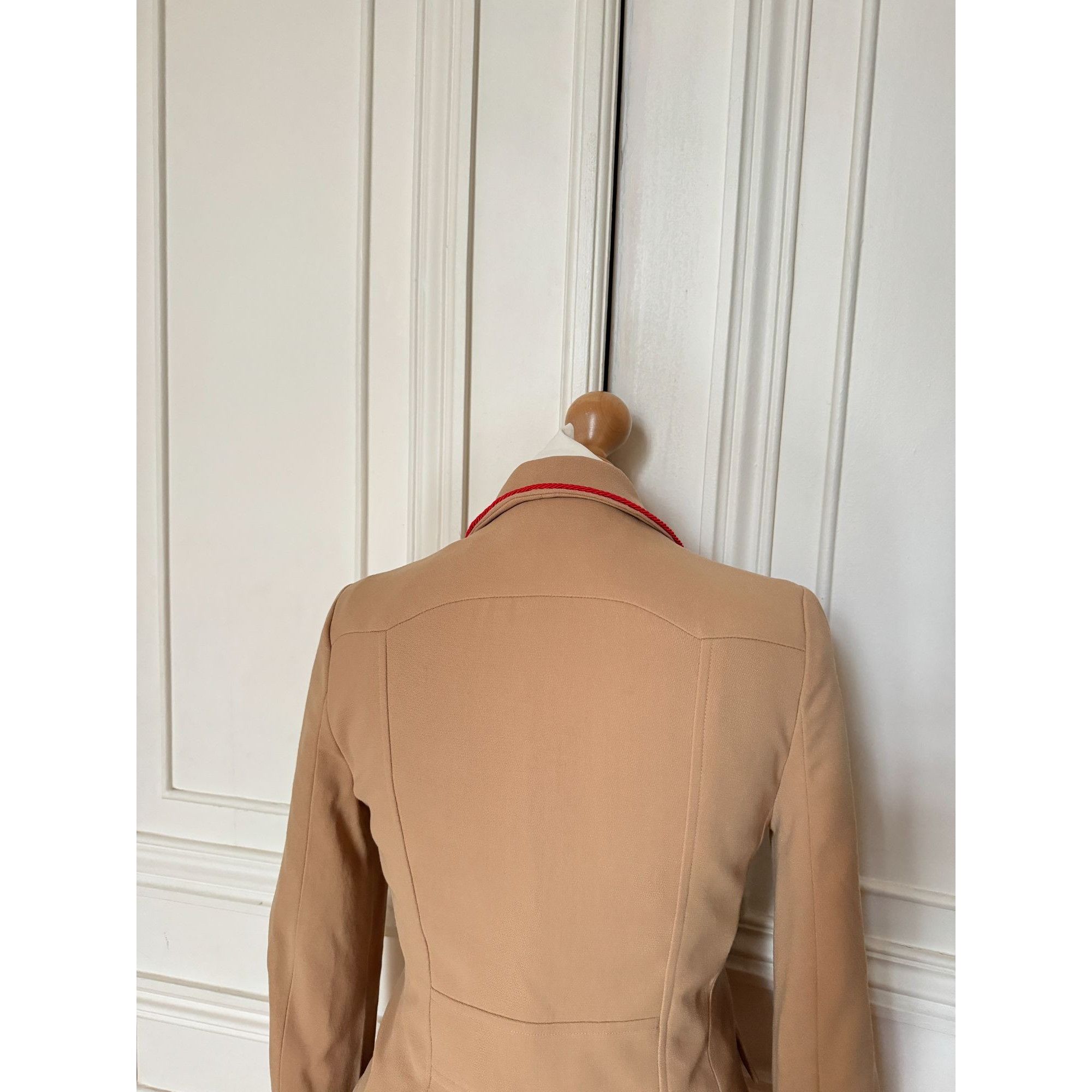 Hermes Vintage Beige Wool Blazer Size S / US 4 / IT 40 - 4 Thumbnail