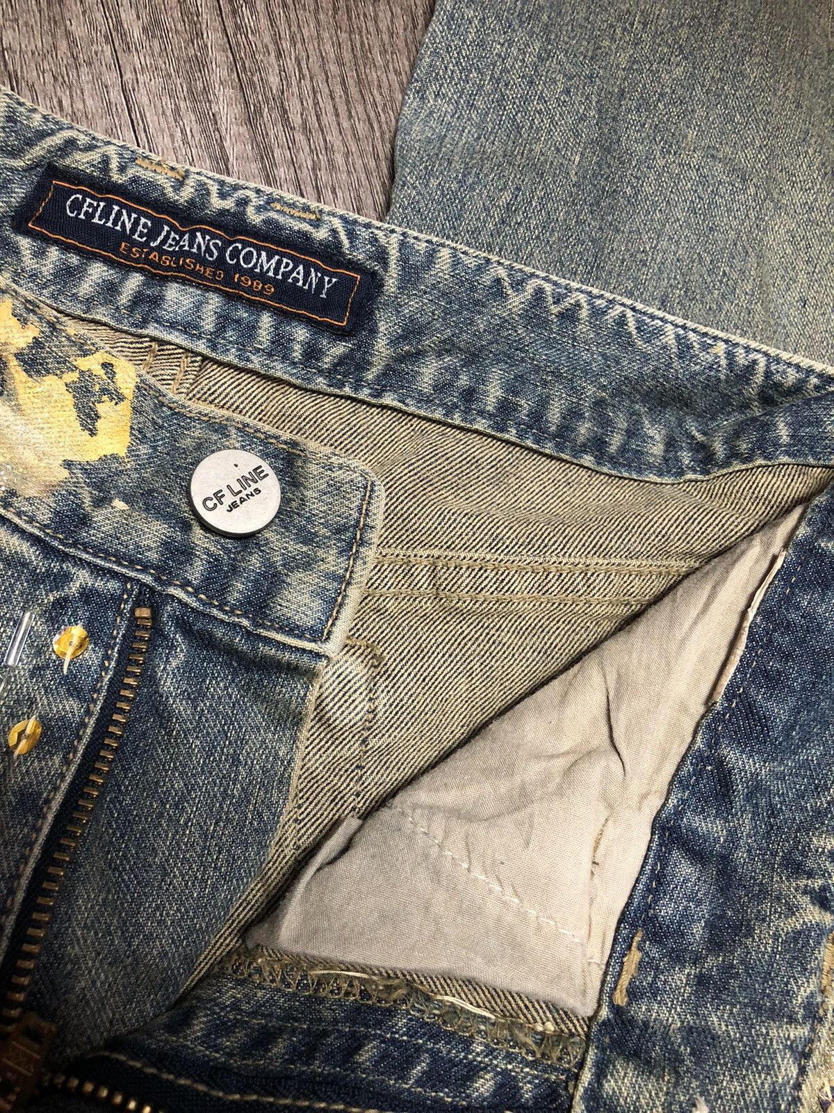 Designer × Japanese Brand × Vintage CF LINE FLARED BOOTCUT JEANS COMPANY Size 29" - 17 Thumbnail