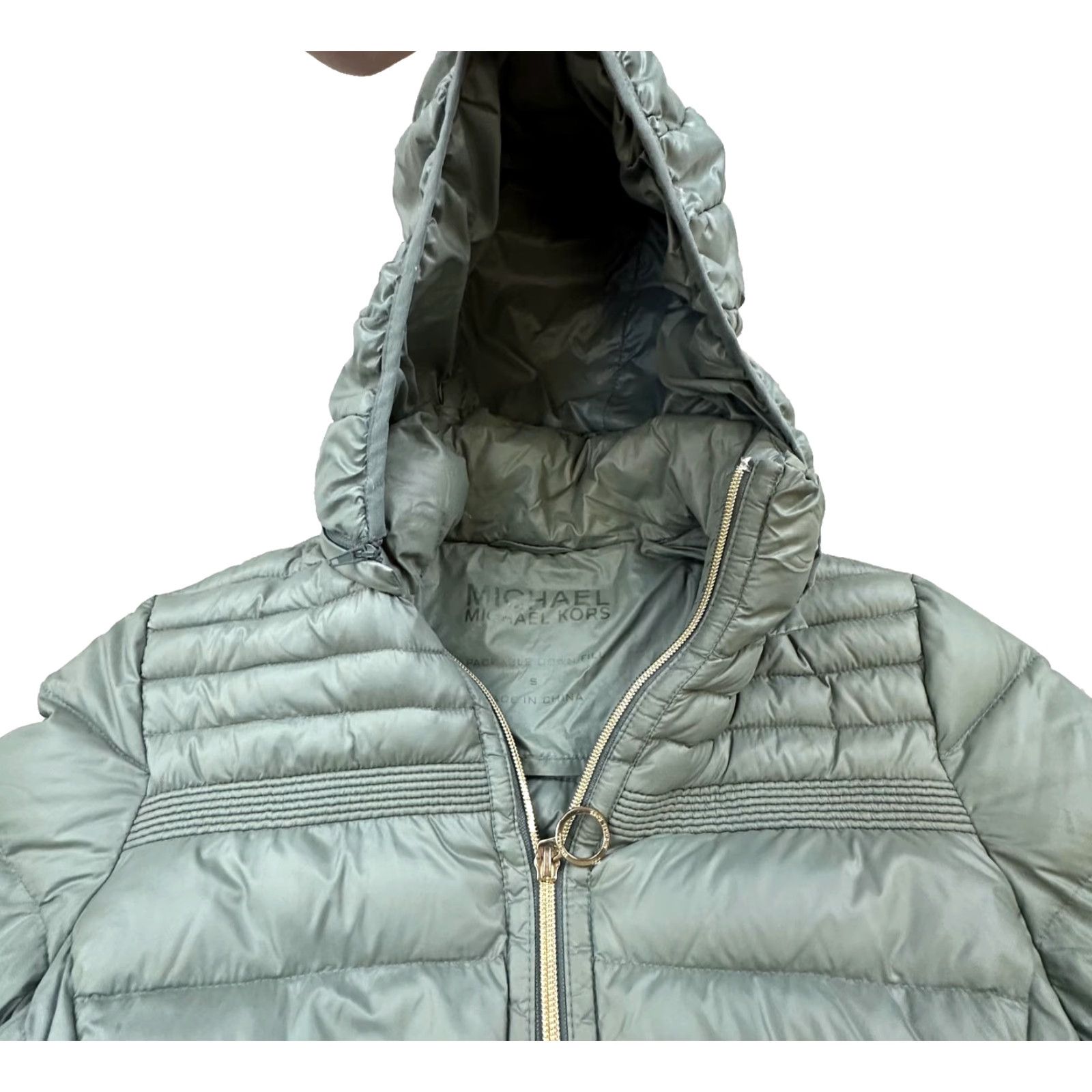 Michael Kors Michael Kors Jacket Womens Small Gray Packable Down Fill Hooded Puffer Coat Size S / US 4 / IT 40 - 4 Thumbnail