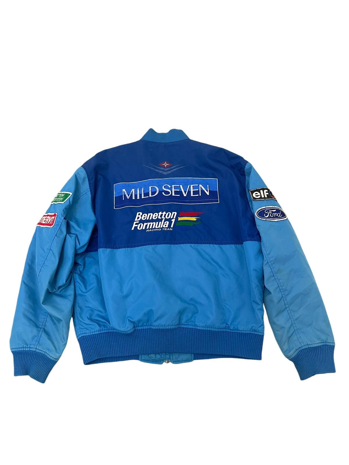 Benetton Vtg 90s Benetton Formula 1 Ford Bomber Jacket 6🟩5 Size US M / EU 48-50 / 2 - 15 Thumbnail