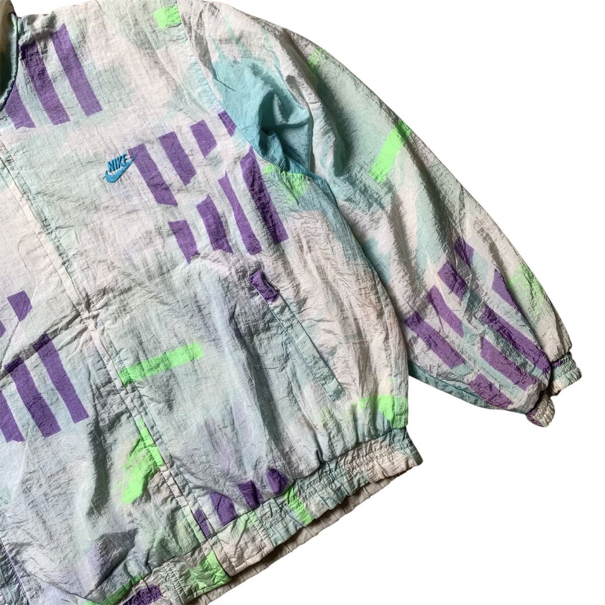Nike Vintage 90's NIKE EEL nylon reversible windbreaker jacket Size US XL / EU 56 / 4 - 5 Thumbnail