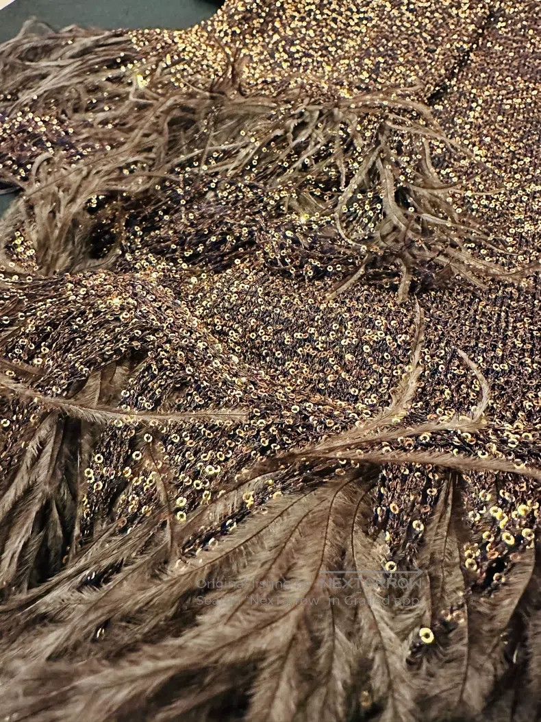 Valentino Valentino Feather sequin pants Size 33" - 3 Thumbnail