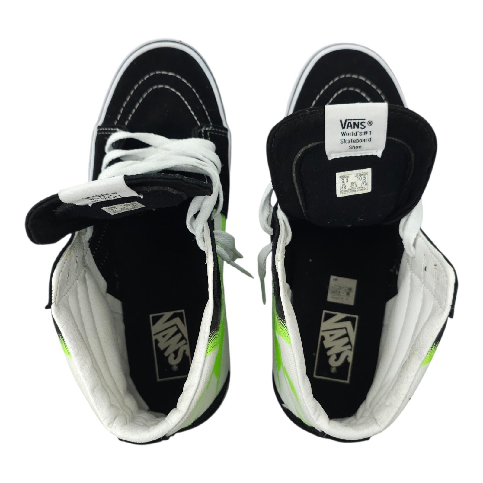 Vans Vans Sk8-Hi Green Flame Black White Sneaker Men 9 Women 10.5 Size US 9 / EU 42 - 10 Thumbnail