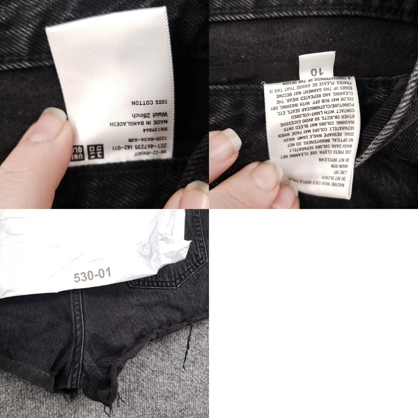 Uniqlo Uniqlo Shorts Women Black High Rise Cut Off Denim Hot Pants 28 Size 28" / US 6 / IT 42 - 8 Thumbnail