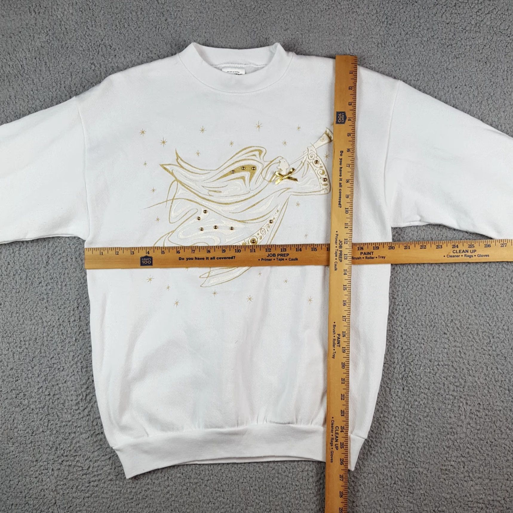 Tultex Vintage 90s Christmas Angel Tultex Sweatshirt Women M Crewneck Pullover White Size M / US 6-8 / IT 42-44 - 7 Thumbnail