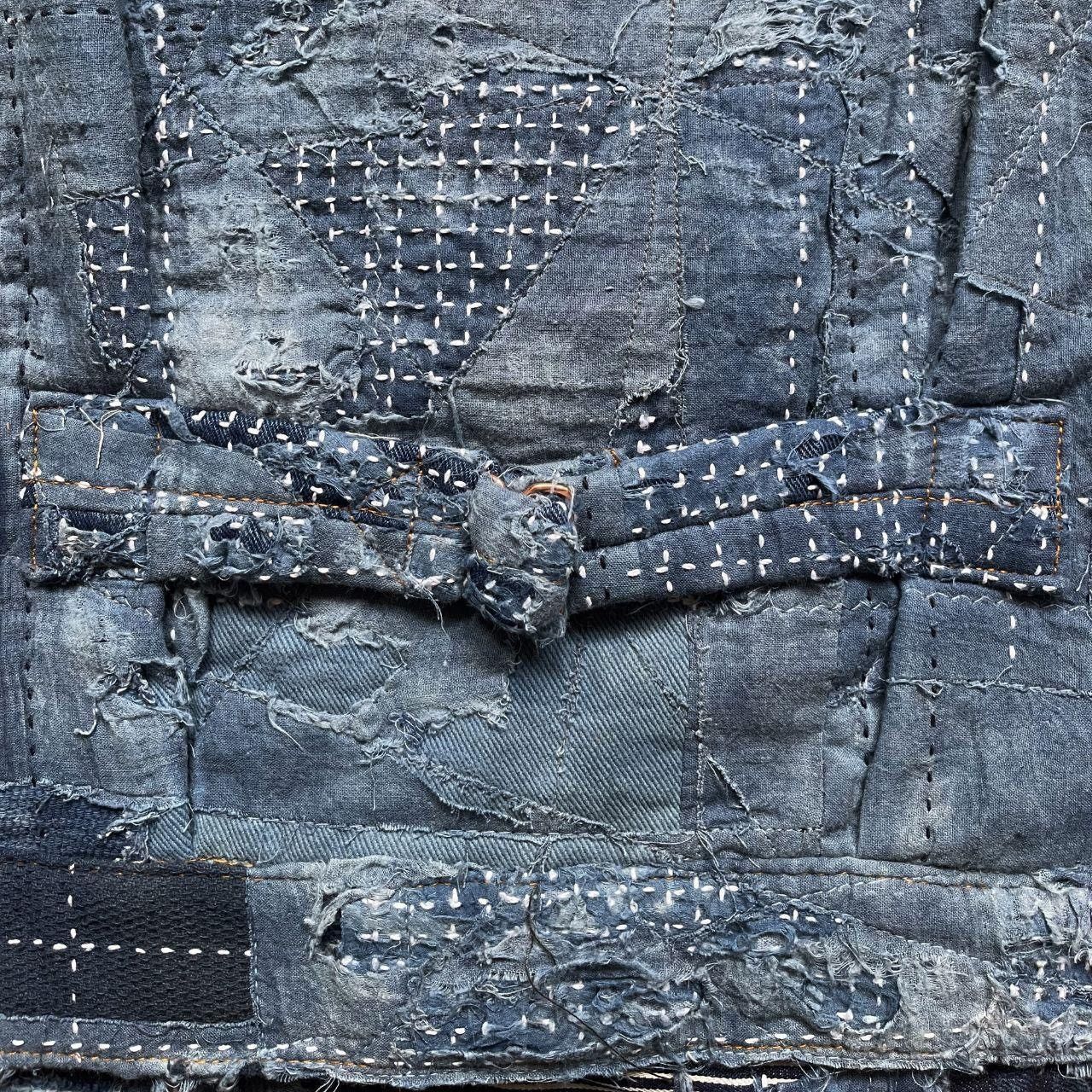 Kapital Indigo Boro Sashiko Denim Jacket Size US L / EU 52-54 / 3 - 7 Thumbnail