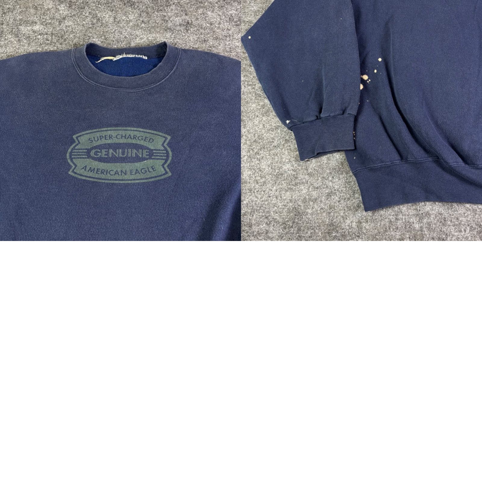 American Eagle Outfitters VINTAGE American Eagle Sweatshirt Mens XL Navy Blue Distressed Graphic Crewneck Size US XL / EU 56 / 4 - 8 Thumbnail