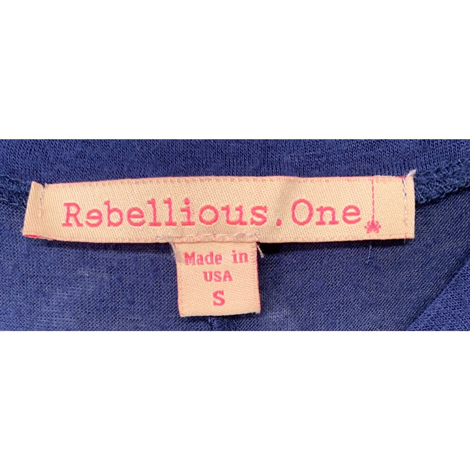 Vintage VINTAGE Rebellious One Tank Top Women’s Size Small Blue White Graphic Rounded Hem Shirt Womens Tank Top Size S / US 4 / IT 40 - 7 Thumbnail