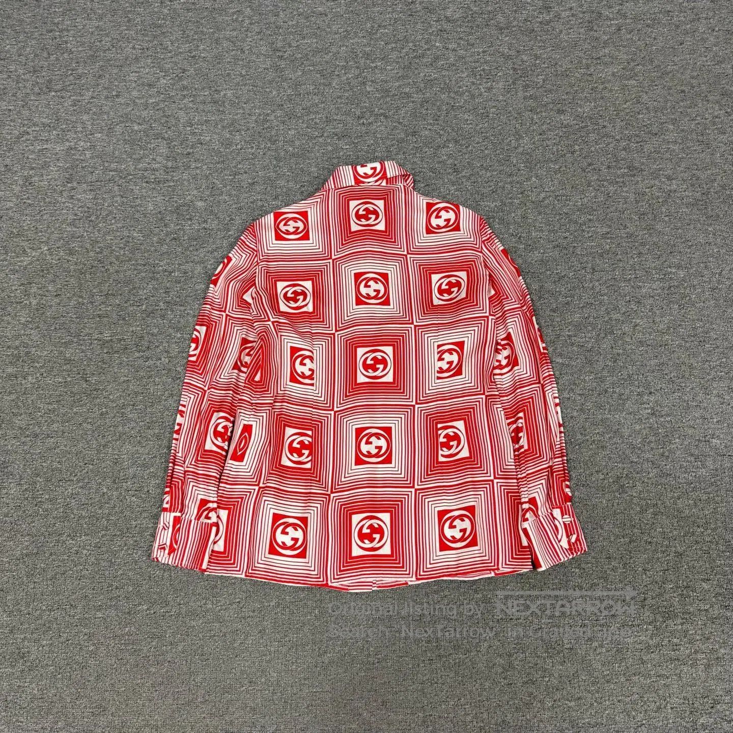 Gucci Gucci Red GG Logo Silk Long. Size S / US 4 / IT 40 - 4 Thumbnail