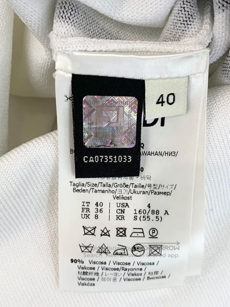 Fendi Fendi Line Graffiti Knit Skirt White Size 26" / US 2 / IT 38 - 4 Thumbnail