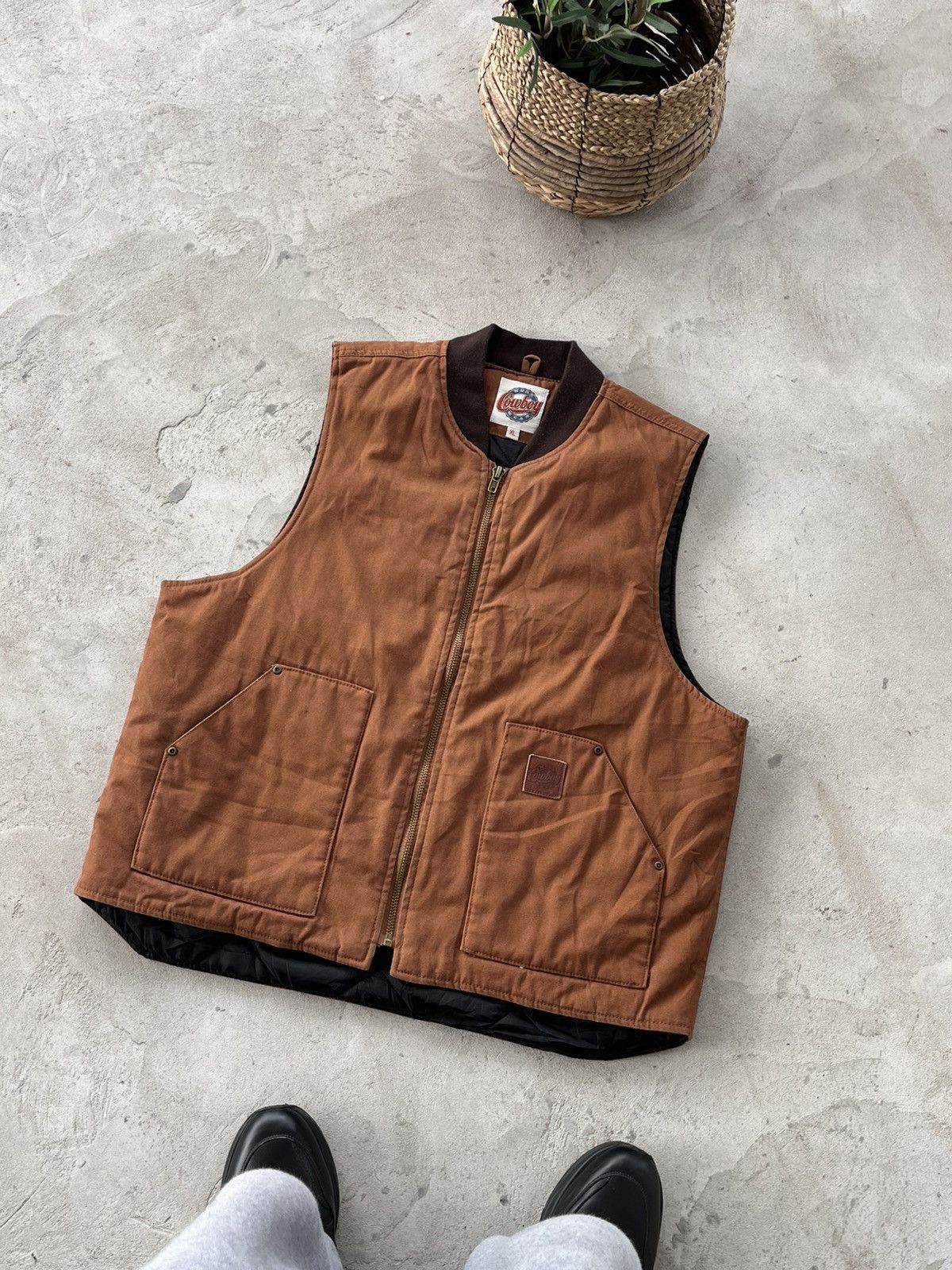 Carhartt Vintage Brown Cowboy Western Workwear Vest Carhartt Style Size US XL / EU 56 / 4 - 1 Thumbnail