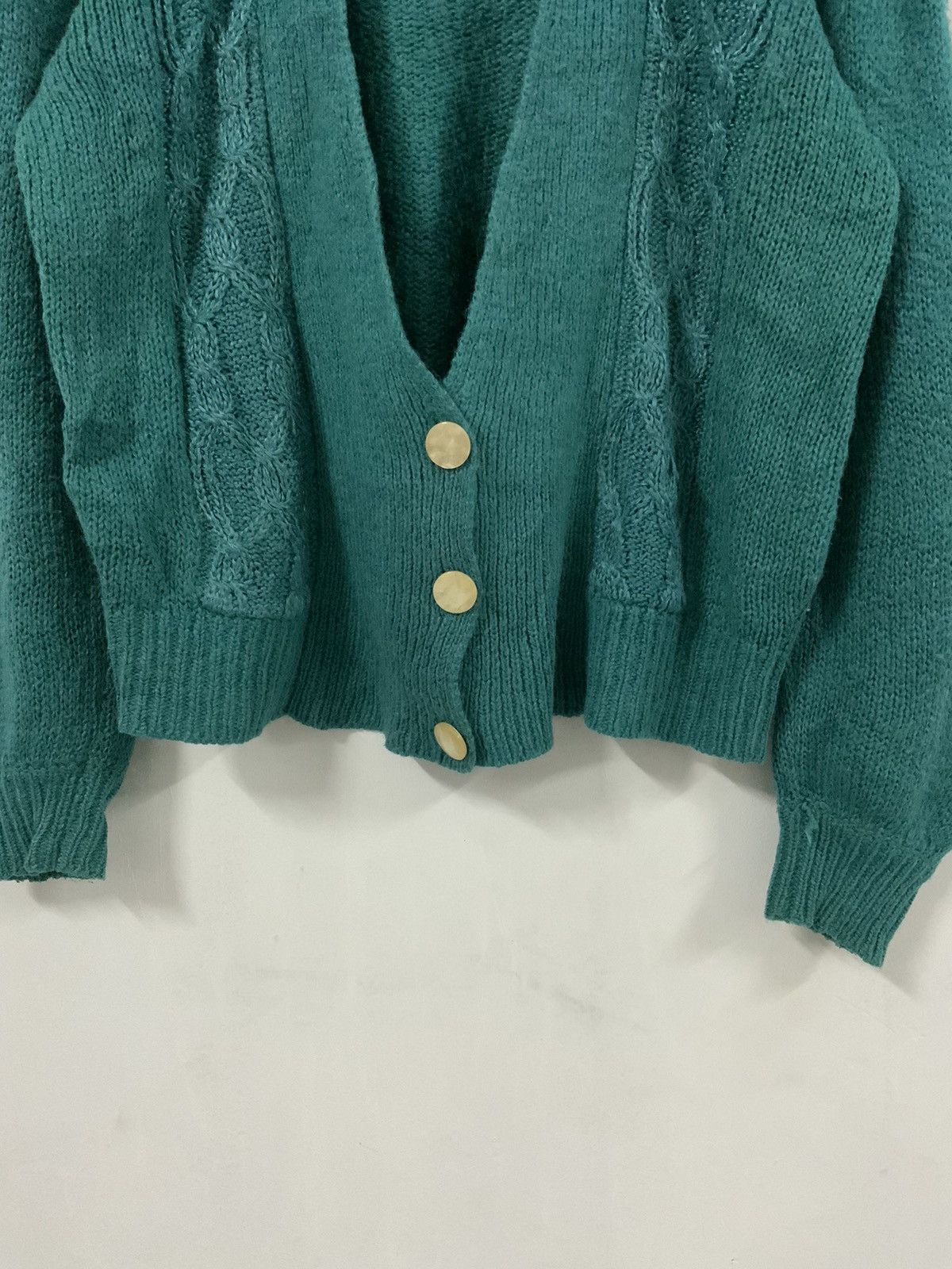 Japanese Brand Hand Knit Turquoises Handmade Knitwear Size US M / EU 48-50 / 2 - 6 Thumbnail