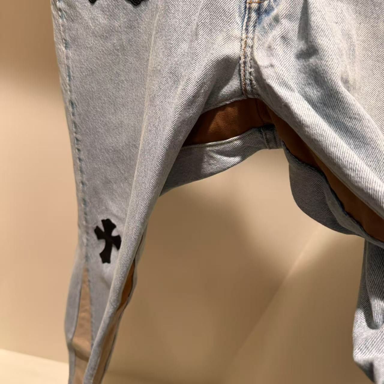Chrome Hearts × Gallery Dept. Chrome hearts x Gallery dept 1 of 1 custom denim flare sz 34 Size US 34 / EU 50 - 4 Thumbnail