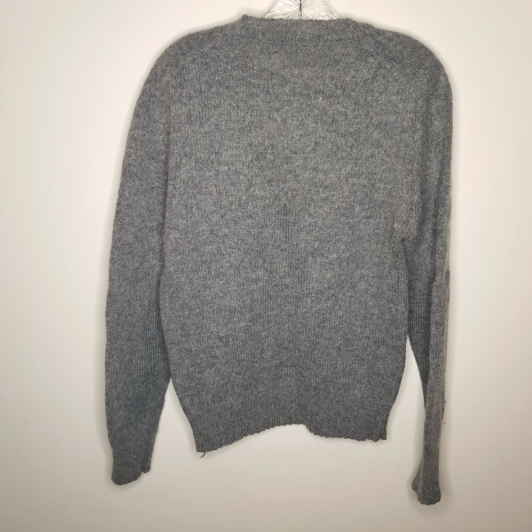 Vintage John Weitz Wool Sweater Womens Medium Gray Pullover Size M / US 6-8 / IT 42-44 - 4 Thumbnail