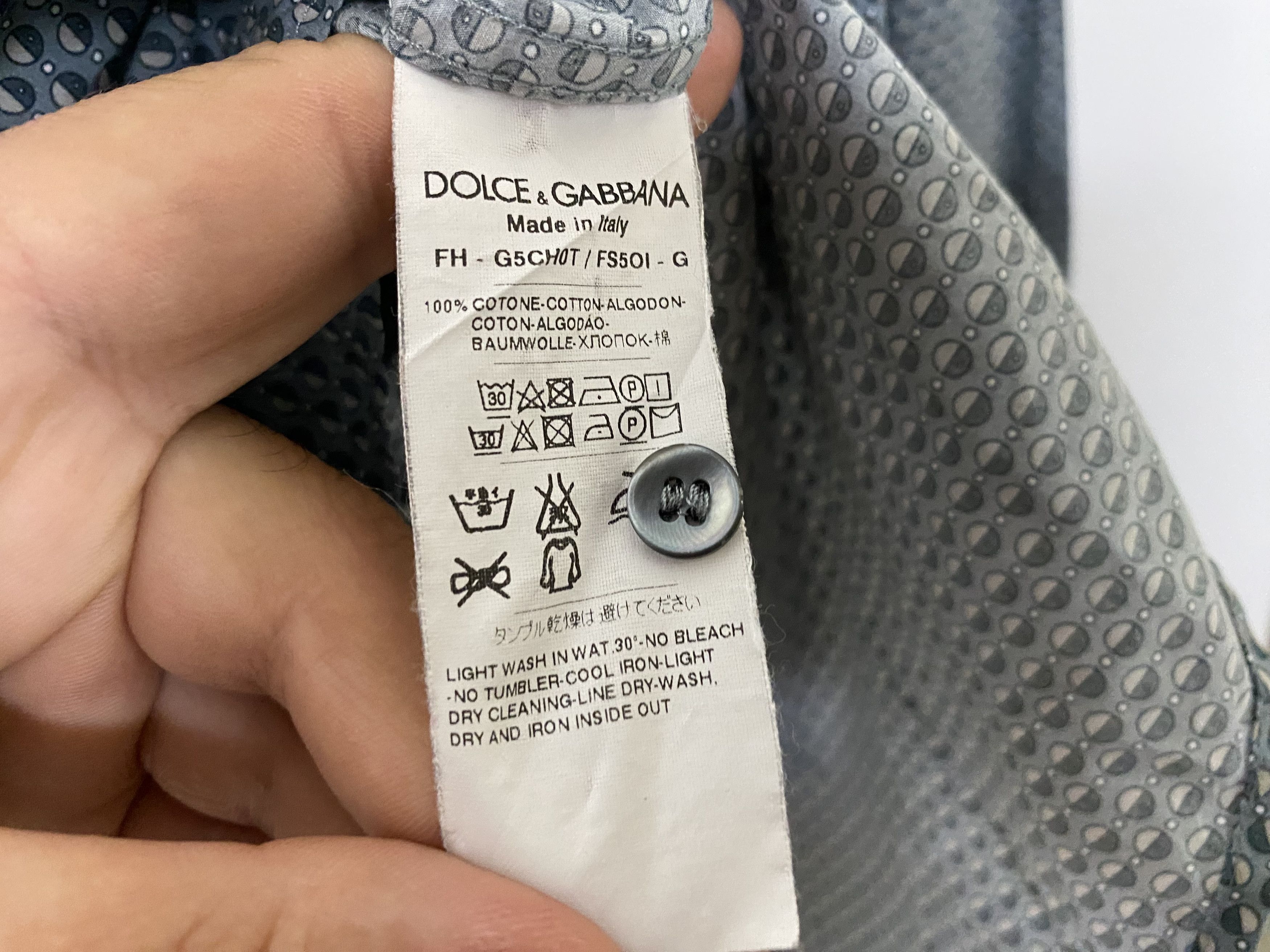 Dolce & Gabbana DOLCE & GABBANA GOLD BLUE SLIM FIT DRESS FORMAL SHIRT MENS Size 42S - 5 Thumbnail