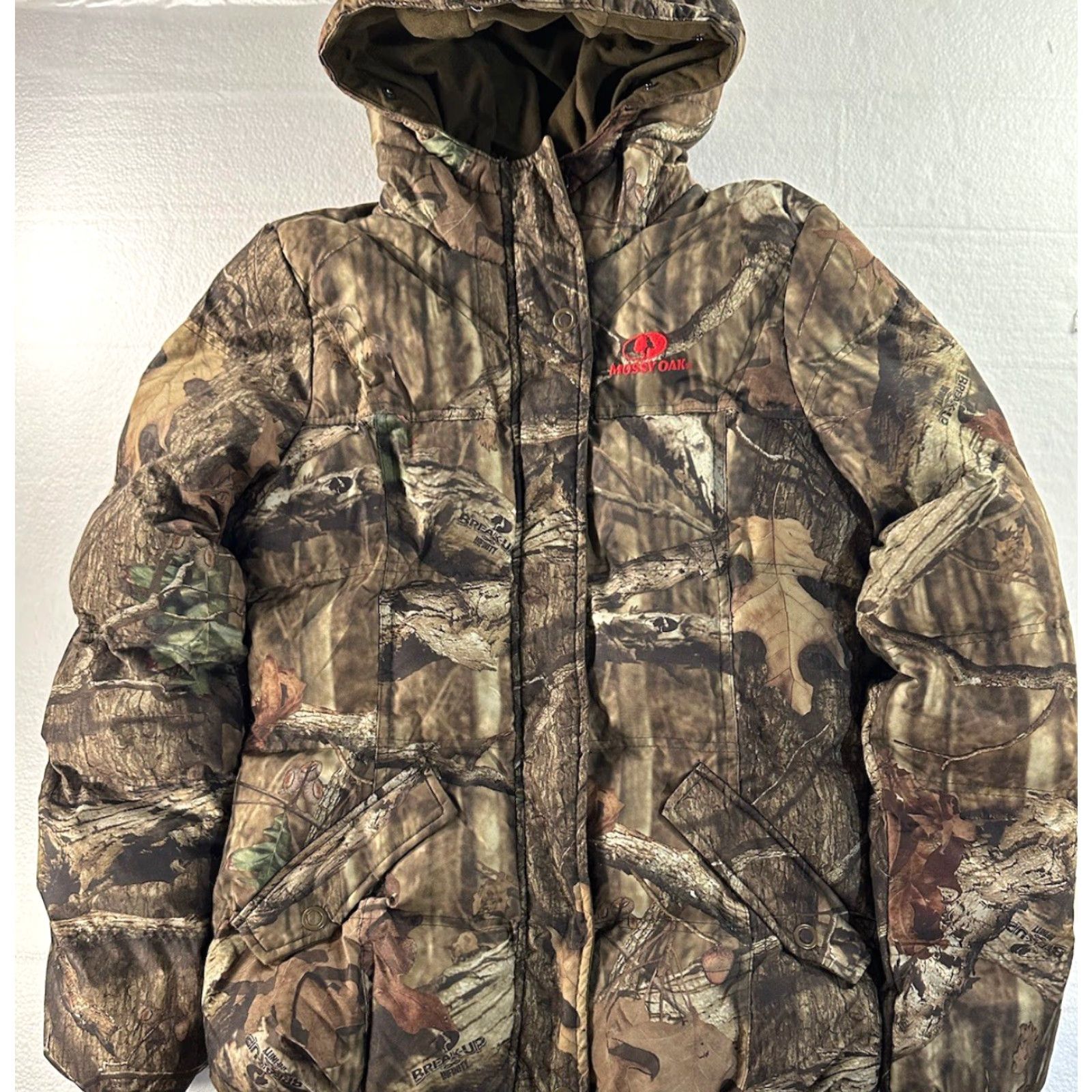 Vintage Mossy Oak Jacket Womens Medium Camouflage Full Zip Puffer Insulated Pockets Coat Size M / US 6-8 / IT 42-44 - 2 Thumbnail