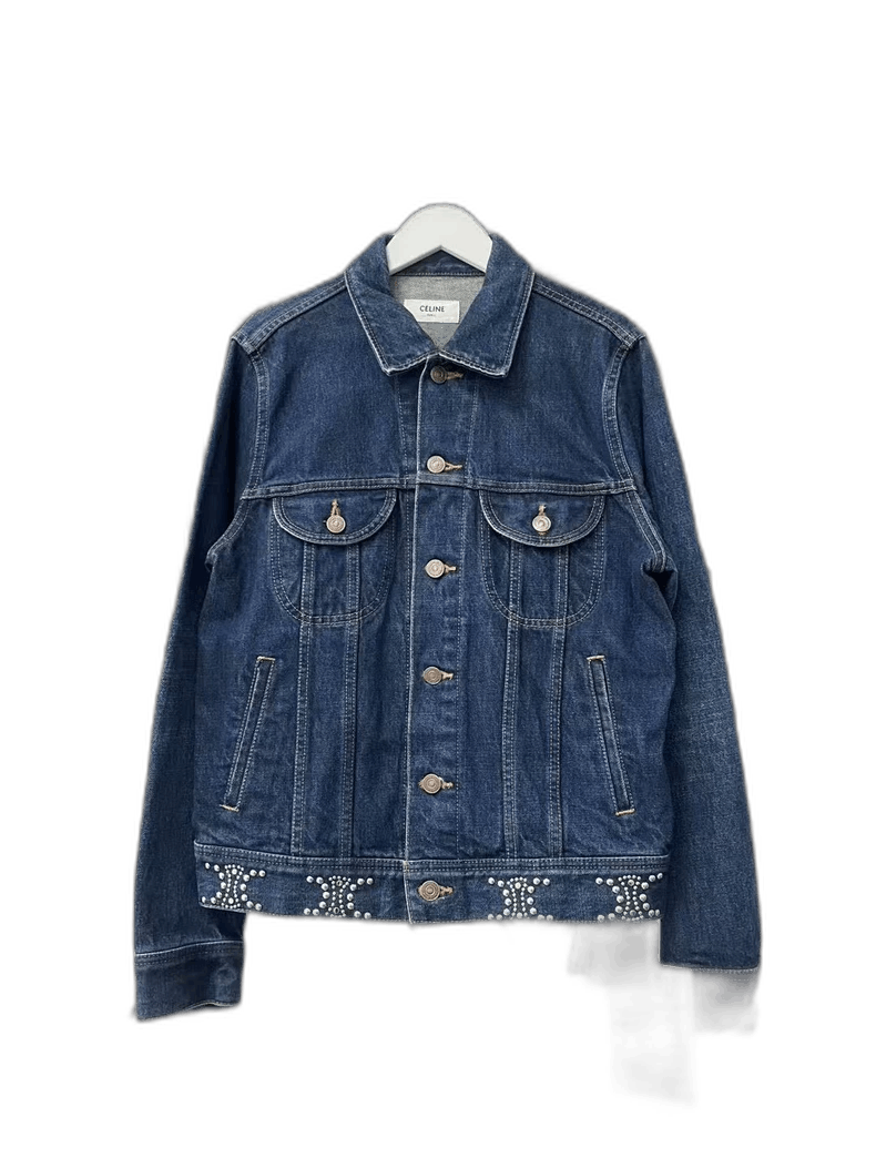 Celine Celine Denim Jacket with Studded Decoration Size US M / EU 48-50 / 2 - 1 Thumbnail