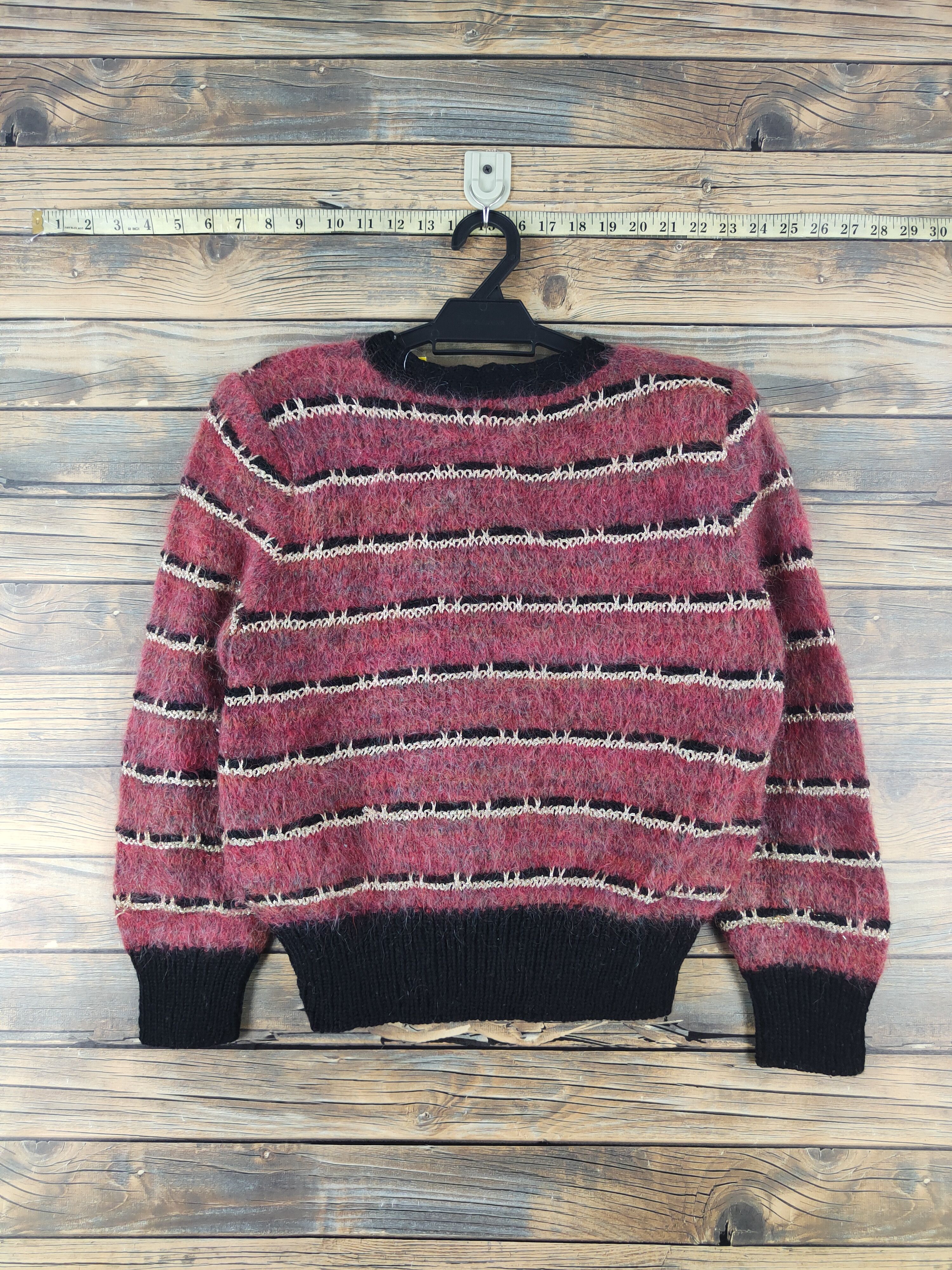 Aran Isles Knitwear Japanese Brand Red Wool Knitwear Crop Tops #W1769 Size S / US 4 / IT 40 - 7 Thumbnail