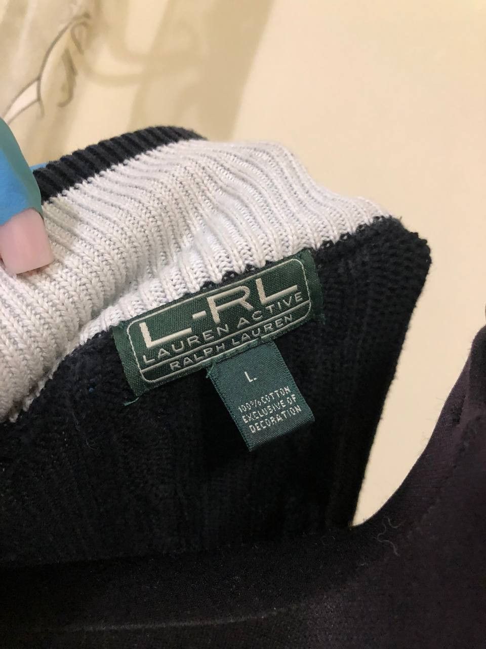 Polo Ralph Lauren L-RL Ralph Lauren Active Sweater Jacket Knit Cotton Crest Size L / US 10 / IT 46 - 4 Thumbnail