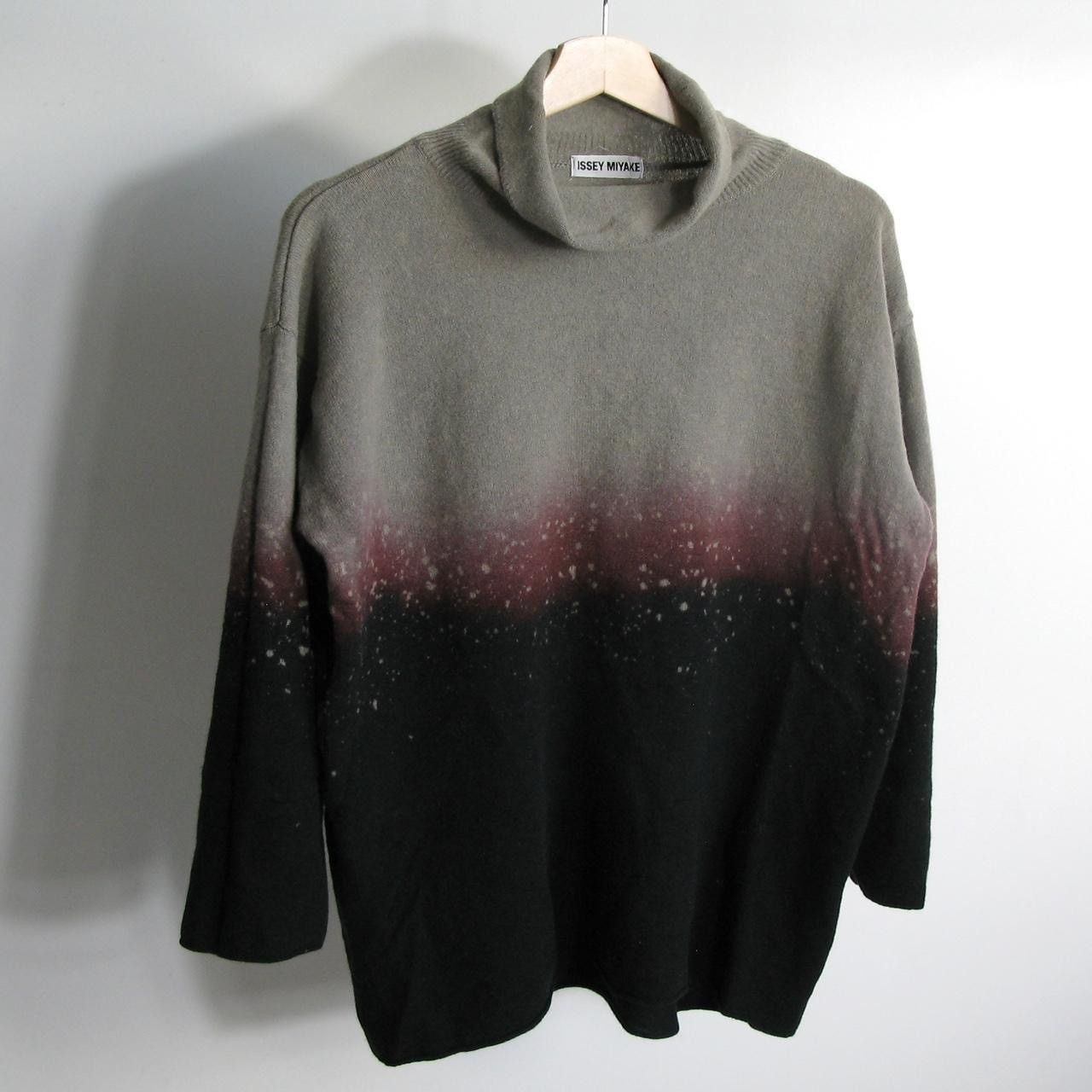 Issey Miyake × Vintage f/w1993 Issey Miyake ombre high neck sweater Size L / US 10 / IT 46 - 1 Thumbnail