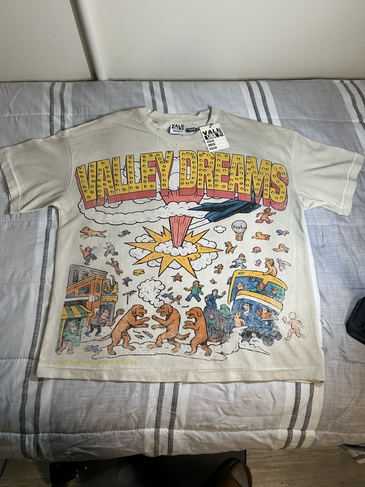 Vale Vale Forever Chaos Bling Tee Cream Size US S / EU 44-46 / 1 - 1 Thumbnail