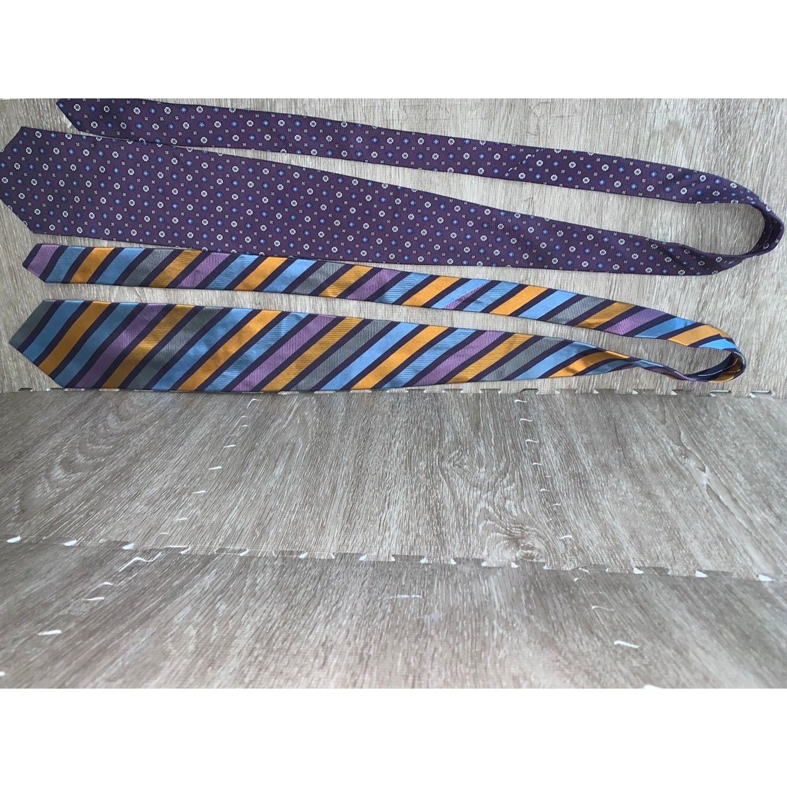 Jos. A. Bank Jos. A. Bank Men's Silk Striped Necktie Set of 5 Multicolor Size ONE SIZE - 8 Thumbnail