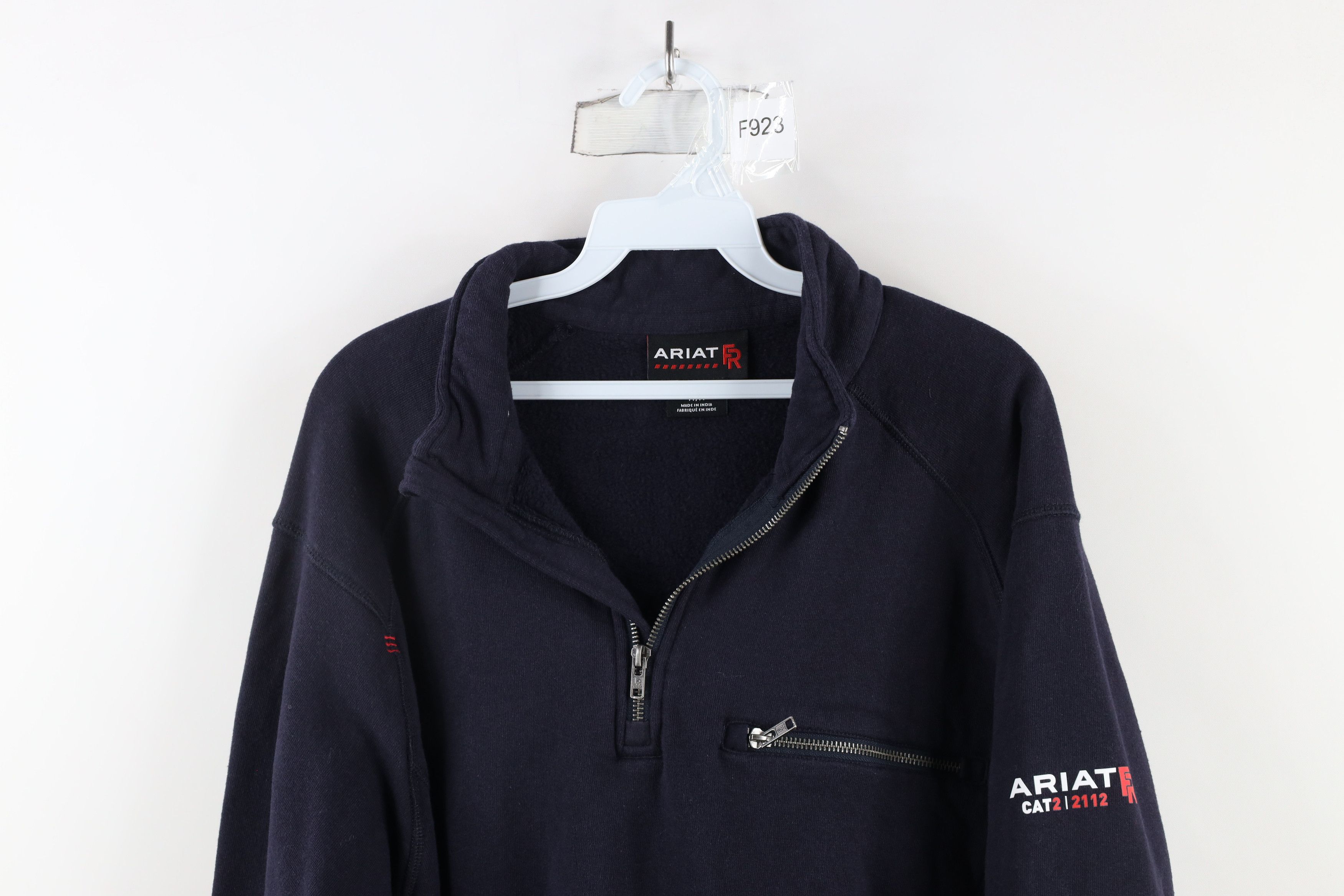 Ariat × Vintage Ariat FR 2112 Fire Resistant Half Zip Work Sweatshirt Blue Size US M / EU 48-50 / 2 - 2 Thumbnail