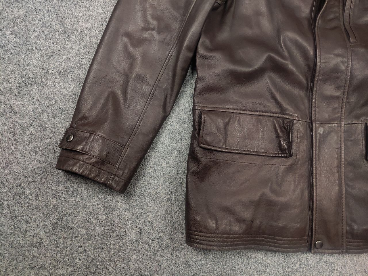 Hugo Boss Hugo Boss Italian lamb nappa Leather Brown Classic Jacket Size US M / EU 48-50 / 2 - 4 Thumbnail