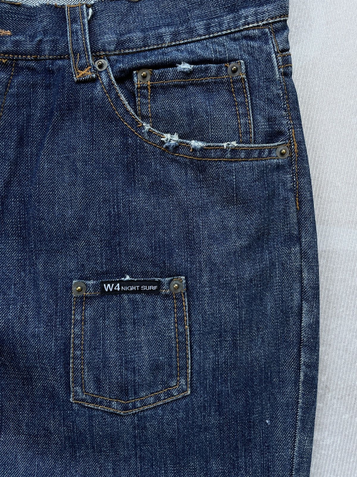 If Six Was Nine × Japanese Brand W Four Night Surf Baggy Jeans (P85) Size US 33 - 7 Thumbnail