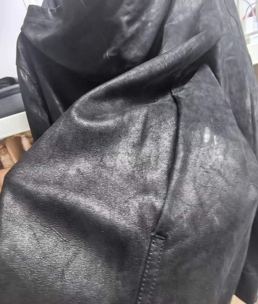 Rick Owens Rick Owens RO leather hooded zip-up jacket Size US L / EU 52-54 / 3 - 8 Thumbnail