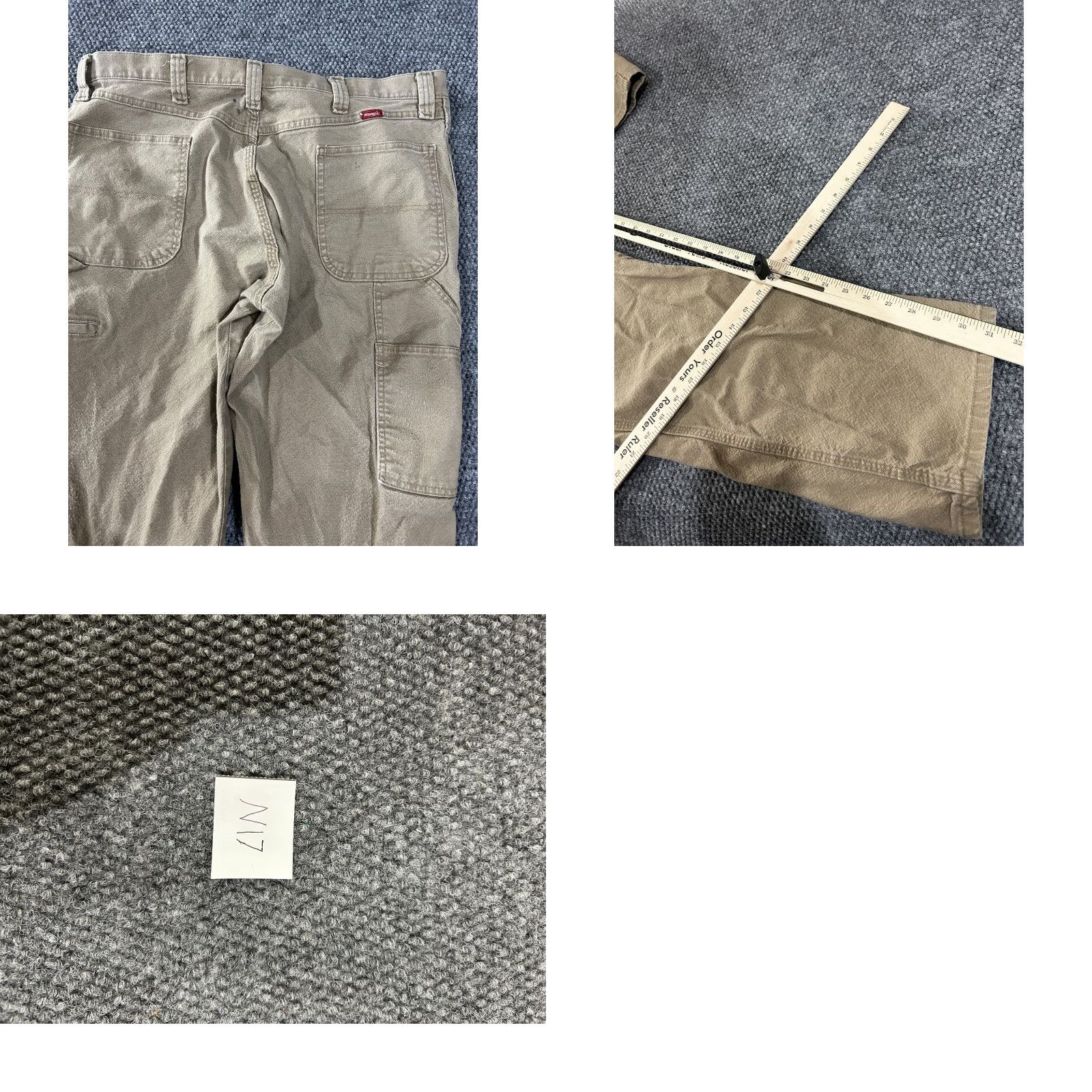 Wrangler Wrangler Jeans Mens 38x32 Beige Cotton Regular Straight 5-Pocket Workwear Denim Brownish/Kakhi? Size US 38 / EU 54 - 8 Thumbnail