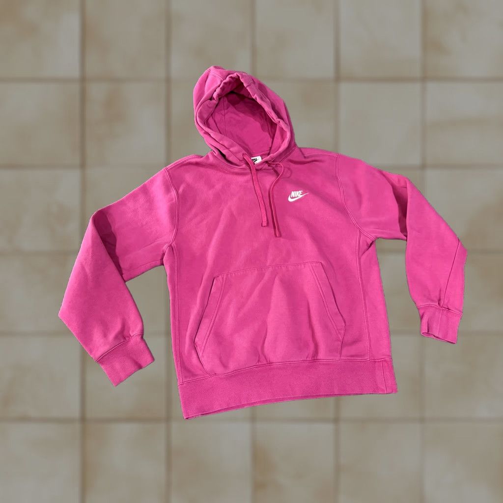Nike Nike Hoodie Mens S Pink Pullover Fleece Sweatshirt Kangaroo Pocket Swoosh Size US S / EU 44-46 / 1 - 1 Thumbnail